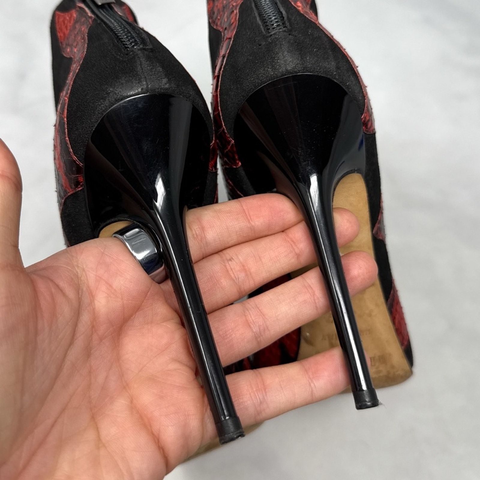 Jimmy Choo Jimmy Choo VTG Fire Flames Snakeskin Pointed Toe Ankle Boots Size US 5.5 / IT 35.5 - 7 Thumbnail