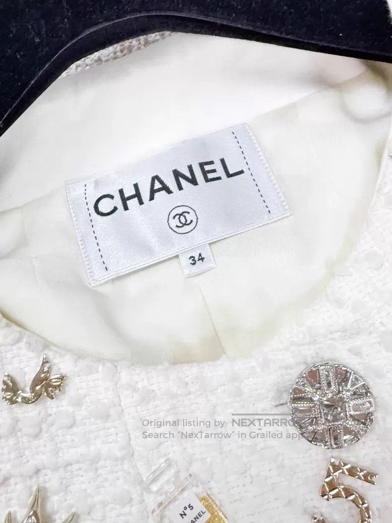Chanel Chanel Multi-element badge tweed braided four-pocket long- Size XXS / US 00 / IT 34 - 6 Thumbnail