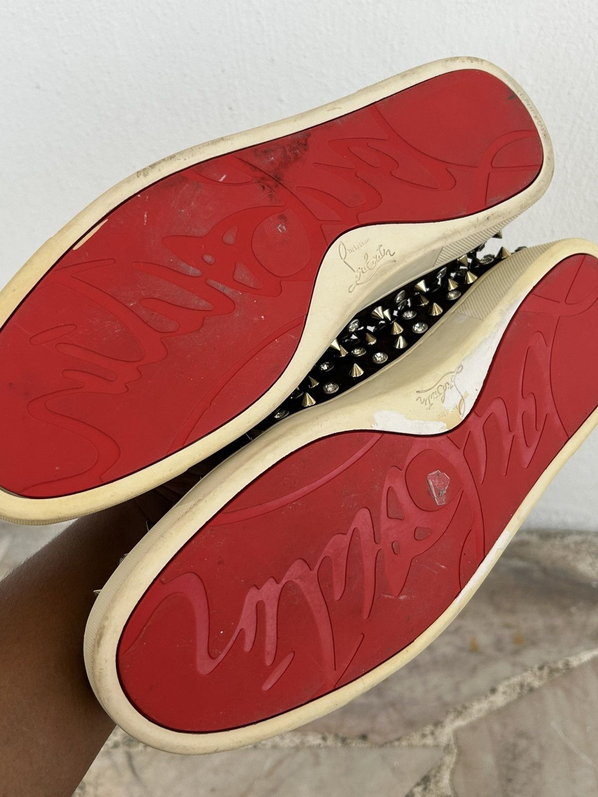 Christian Louboutin Christian Louboutin Crystal Dandelion Spikes Loafers UK8.5 Size US 8.5 / EU 41-42 - 2 Thumbnail