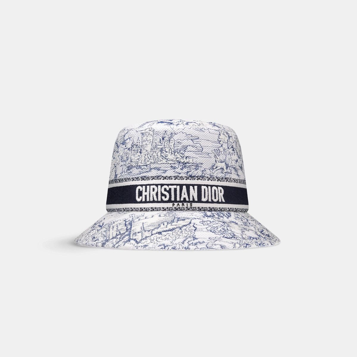 Dior o1bcso1str0226 Size:OS/Small Brim-Bucket Hat in White/Blue Size ONE SIZE - 2 Thumbnail