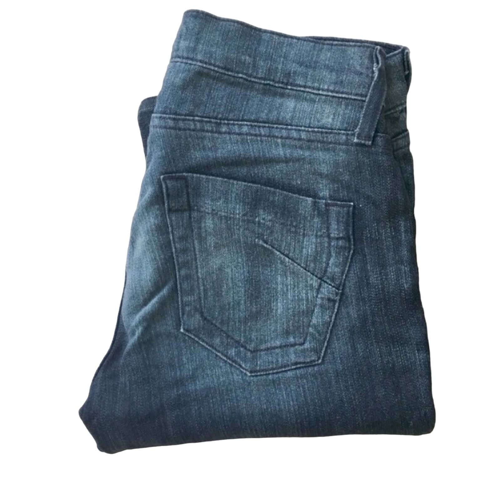 Anthropologie James Jeans Dark Wash High Rise Straight Leg Denim Jeans 27 Size 27" / US 4 / IT 40 - 3 Thumbnail