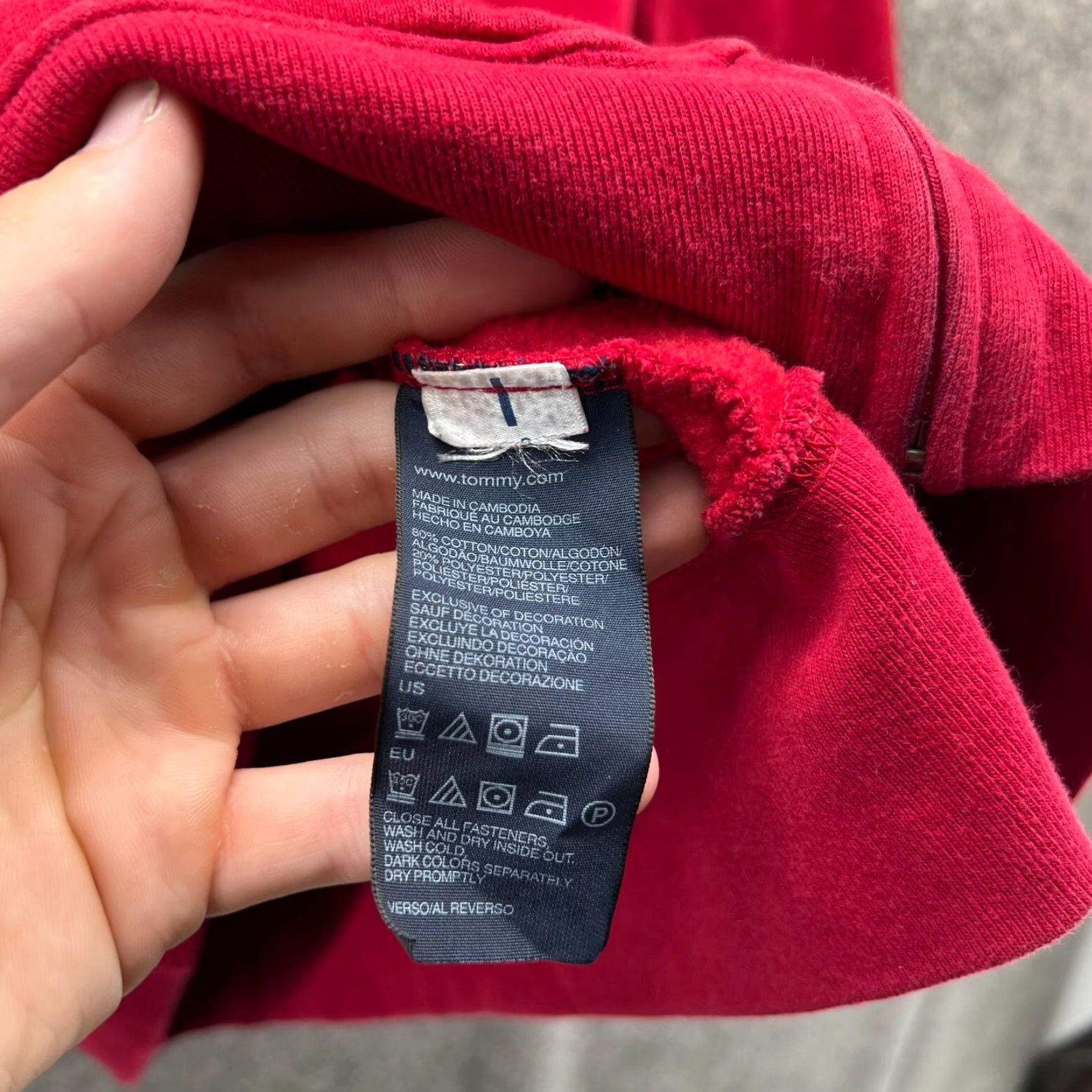 Tommy Hilfiger Tommy Hilfiger Jacket Womens XL Red Hooded Fleece Zip Casual, Workwear, Travel - Regular Fit, Falls, Winter, Spring - 80s? Size XL / US 12-14 / IT 48-50 - 5 Thumbnail