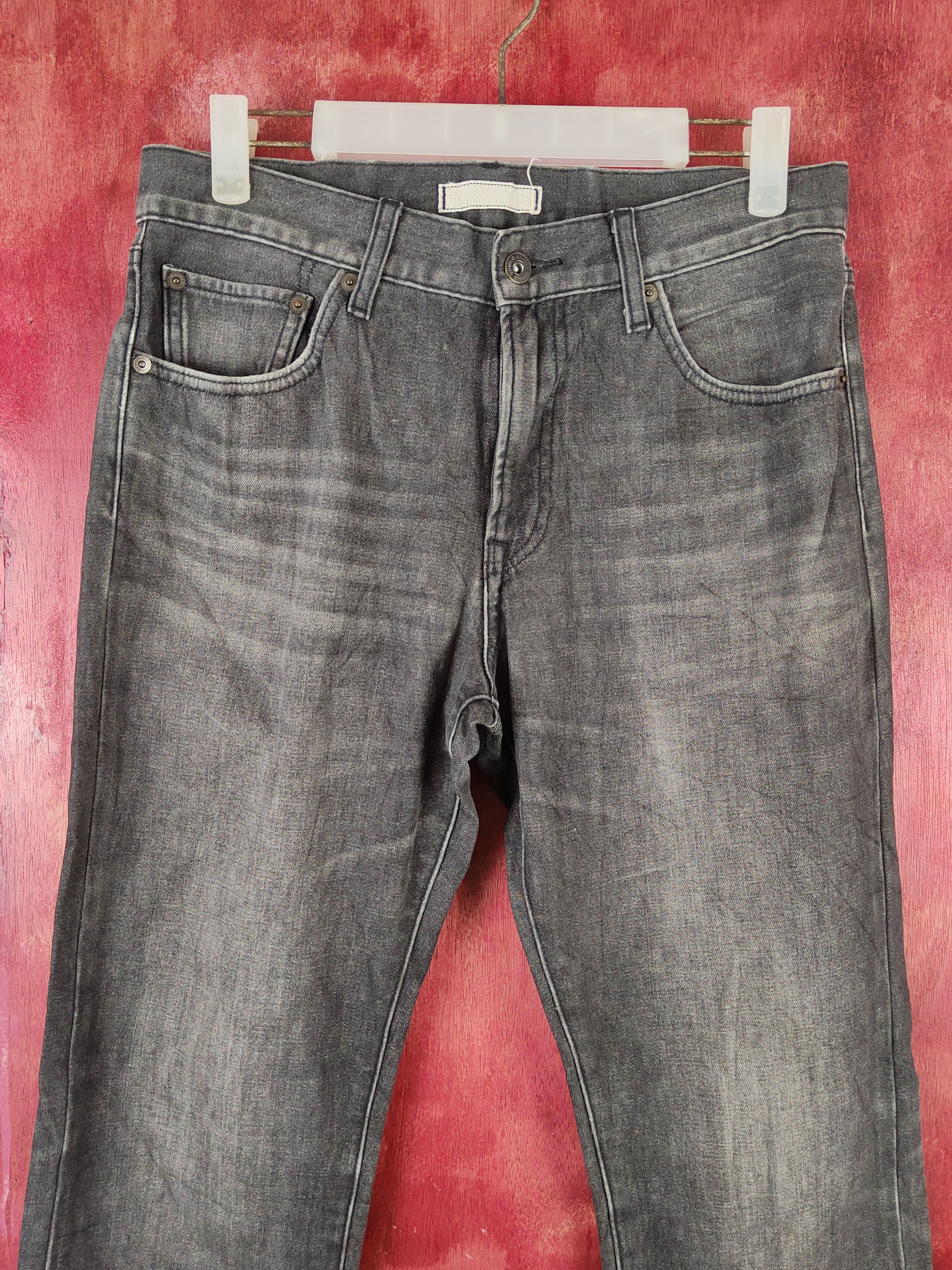 Japanese Brand Uniqlo Black Faded japan vintage Jeans #S1779 Size US 30 / EU 46 - 2 Thumbnail