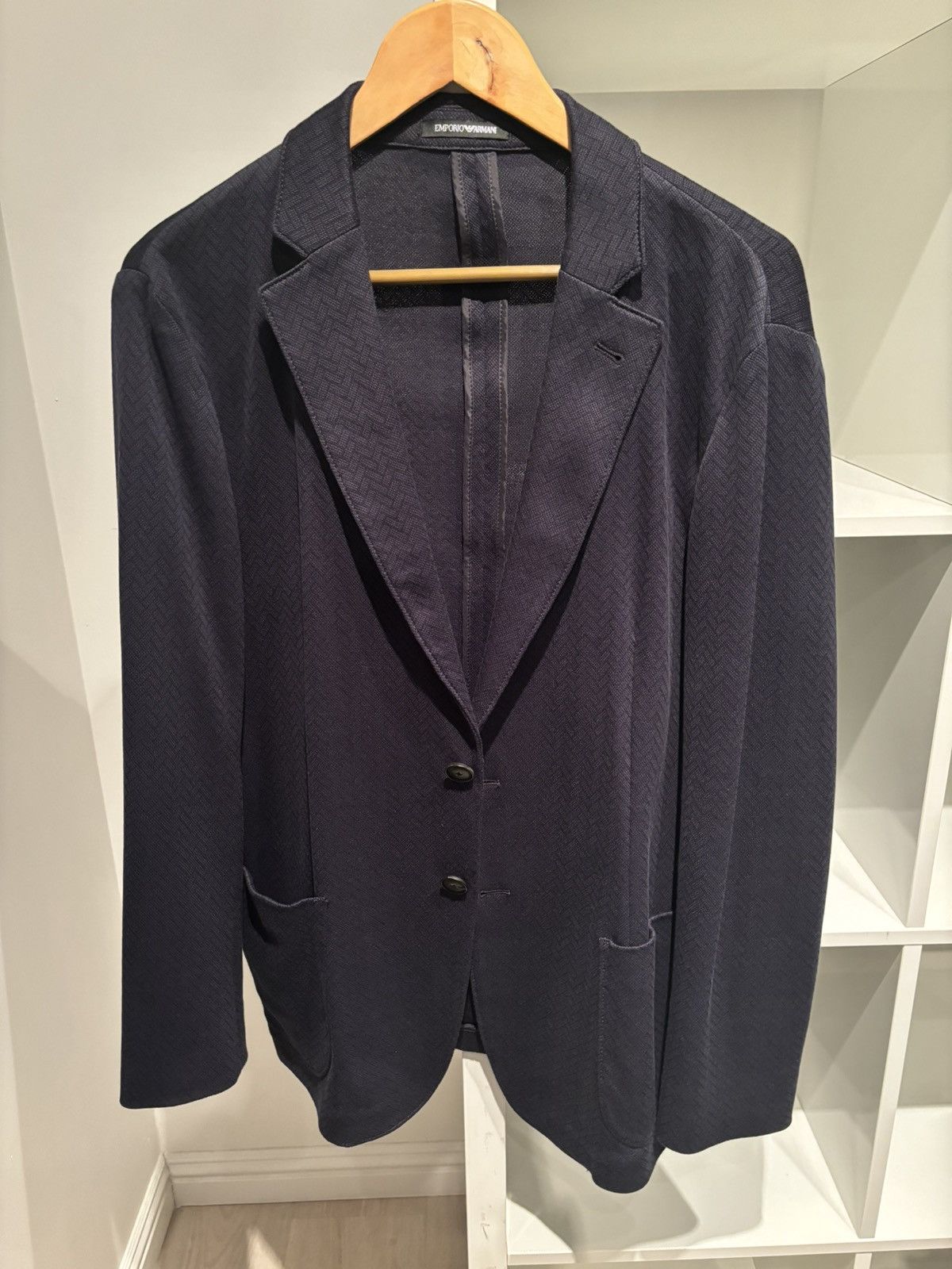 Emporio Armani Herringbone patch pocket Blazer Size 52R - 2 Thumbnail