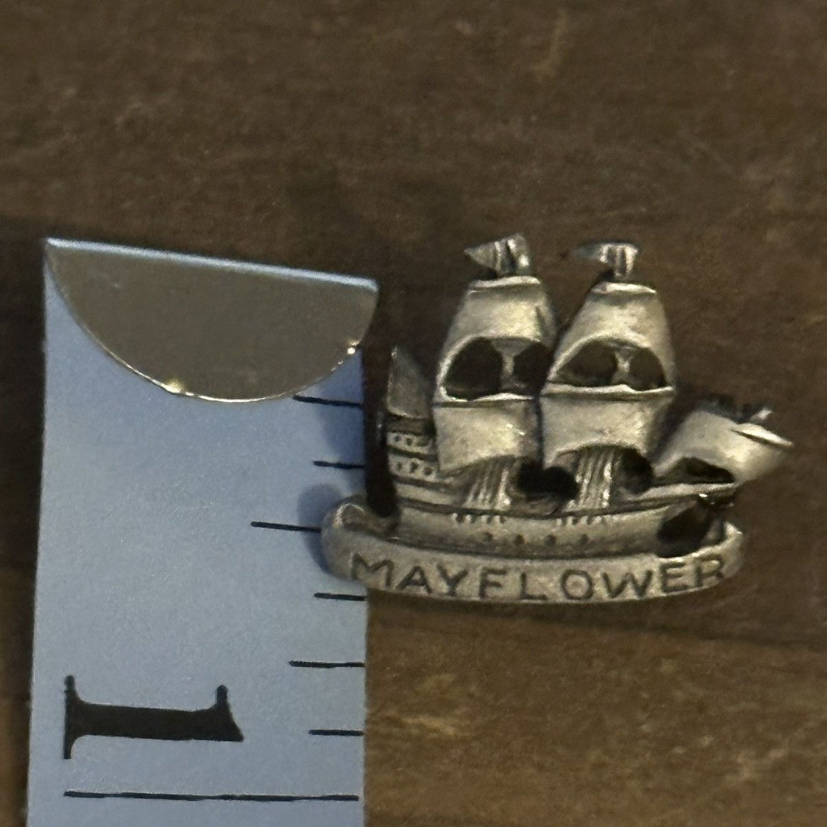 Vintage Vintage pewter mayflower brooch Size ONE SIZE - 3 Thumbnail
