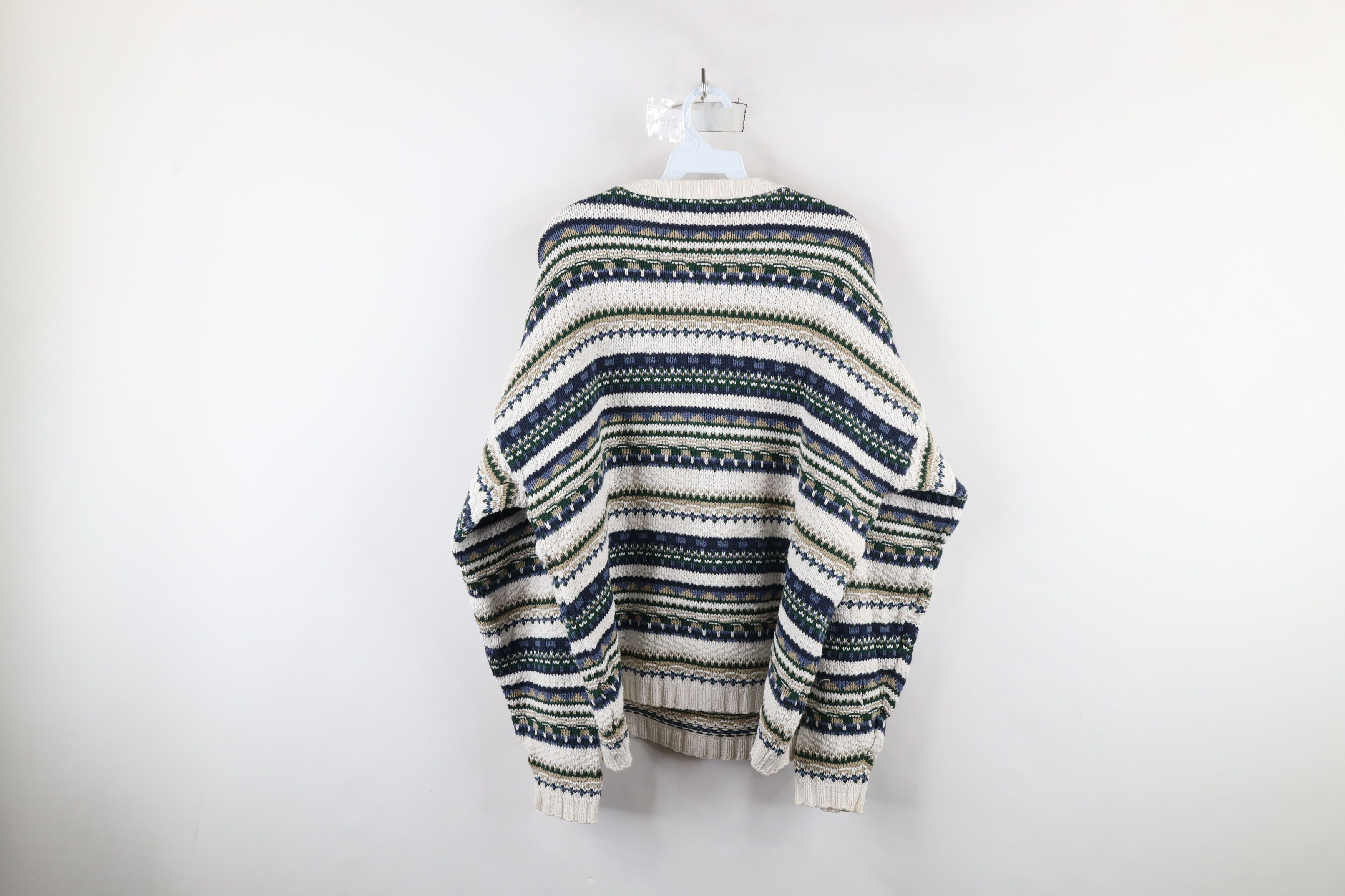 Vintage Vintage 90s Streetwear Knit Fair Isle Crewneck Sweater USA Size US XL / EU 56 / 4 - 6 Thumbnail