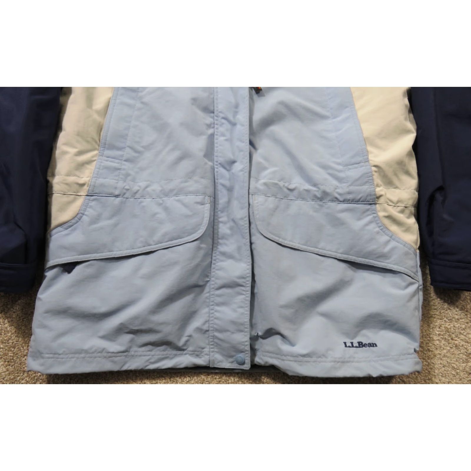 Vintage VINTAGE LL Bean 3-in-1 Jacket Women L Blue Outdoor Coat Hooded Zip Pockets Mid-Length 90s Urban Winter Fall Spring Mens? Size L / US 10 / IT 46 - 2 Thumbnail