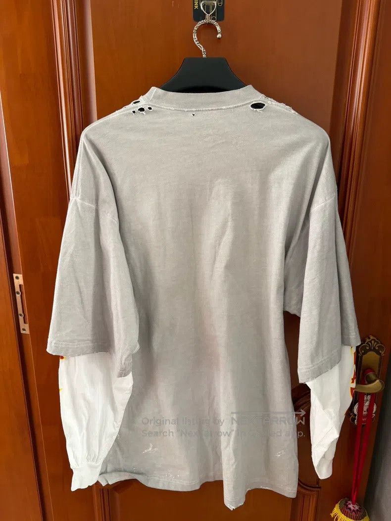 Balenciaga Balenciaga Flame Logo Fake Two-piece Patchwork Long Sleeve Size US S / EU 44-46 / 1 - 2 Thumbnail