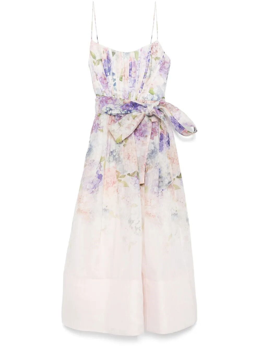white christmas dresses Zimmermann Tama Corset Midi Dress Purple Pansy Print