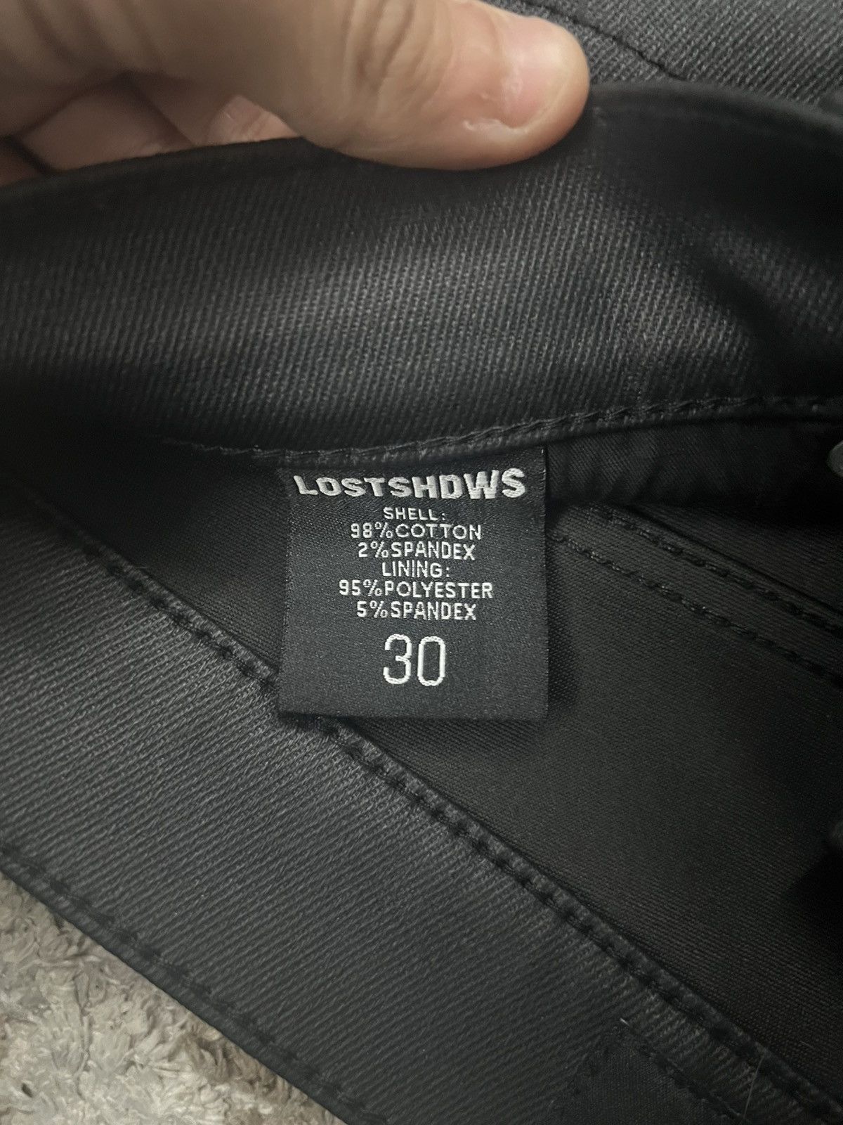 LOSTSHDWS LOSTSHDWS Pants Black Red Appliqué Design Size 30 Size US 30 / EU 46 - 4 Thumbnail