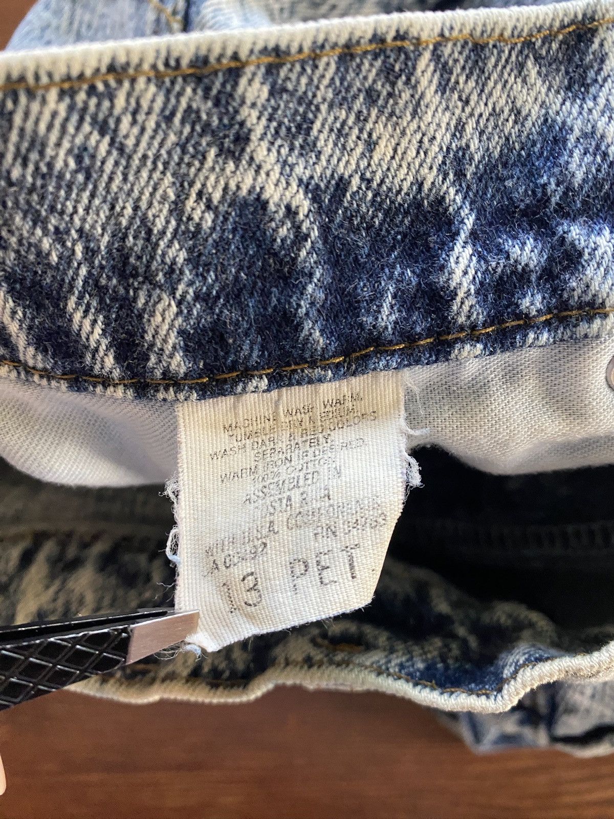 Lee Vintage 80’s Lee Blue & White Acid Wash Denim Jeans 28x28 Size 28" / US 6 / IT 42 - 22 Thumbnail