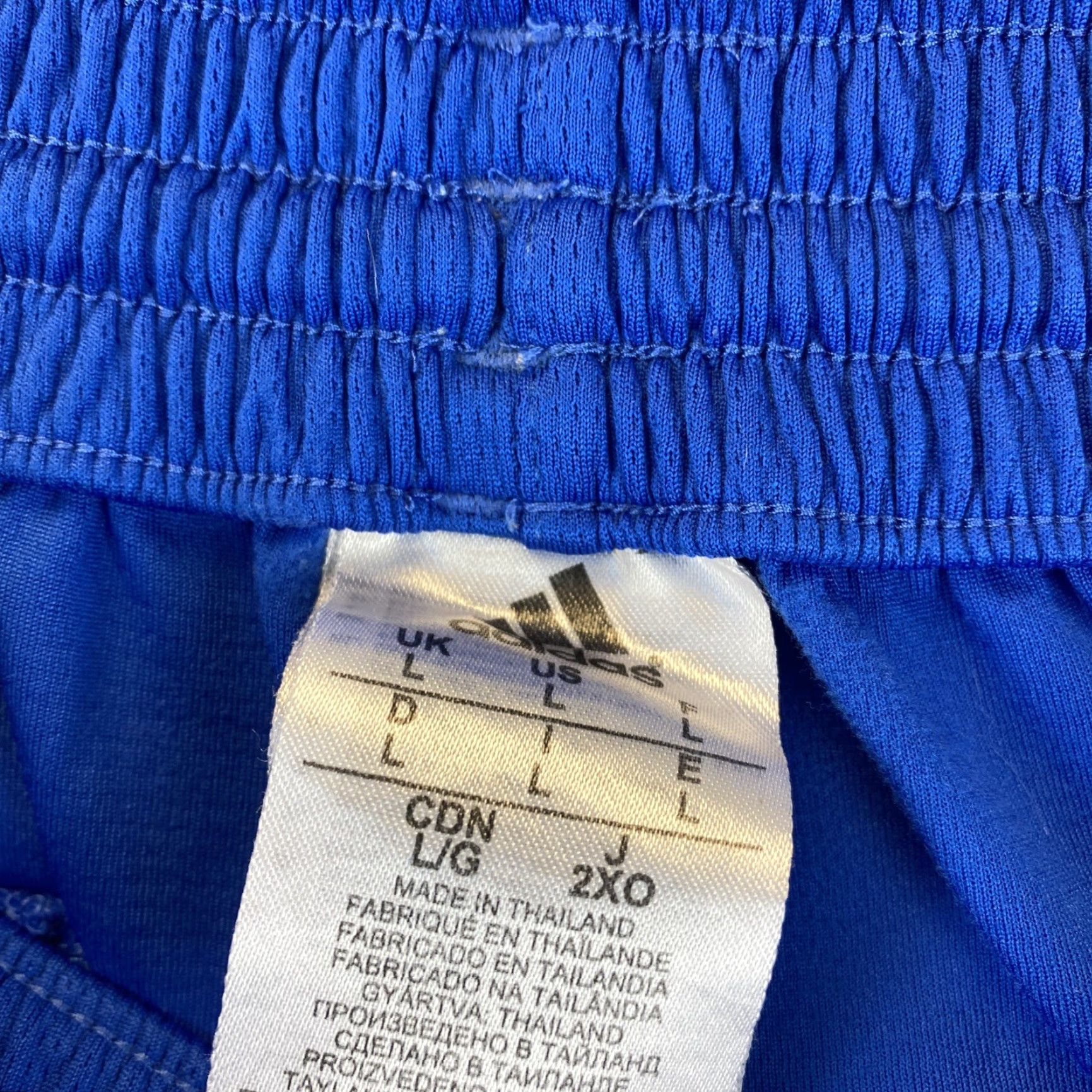 Adidas Adidas Basketball Shorts Mens Size L Dri-Fit Blue 53-37 Athletic Flat Front Drawstring Mens Size US 33 - 4 Thumbnail