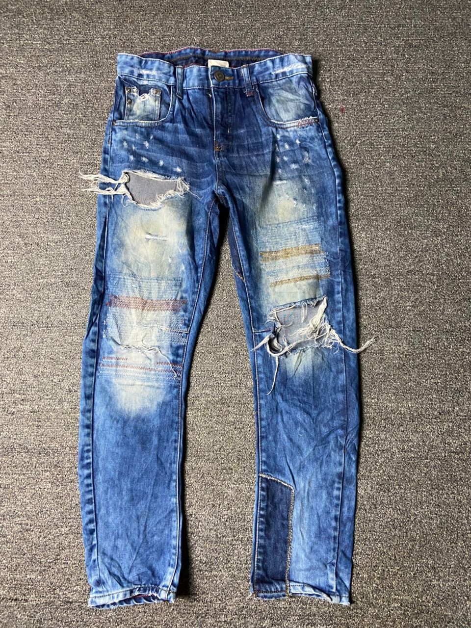 Zara Zara Denim Collection Distressed Ripped Jeans (157) Size US 27 - 1 Thumbnail