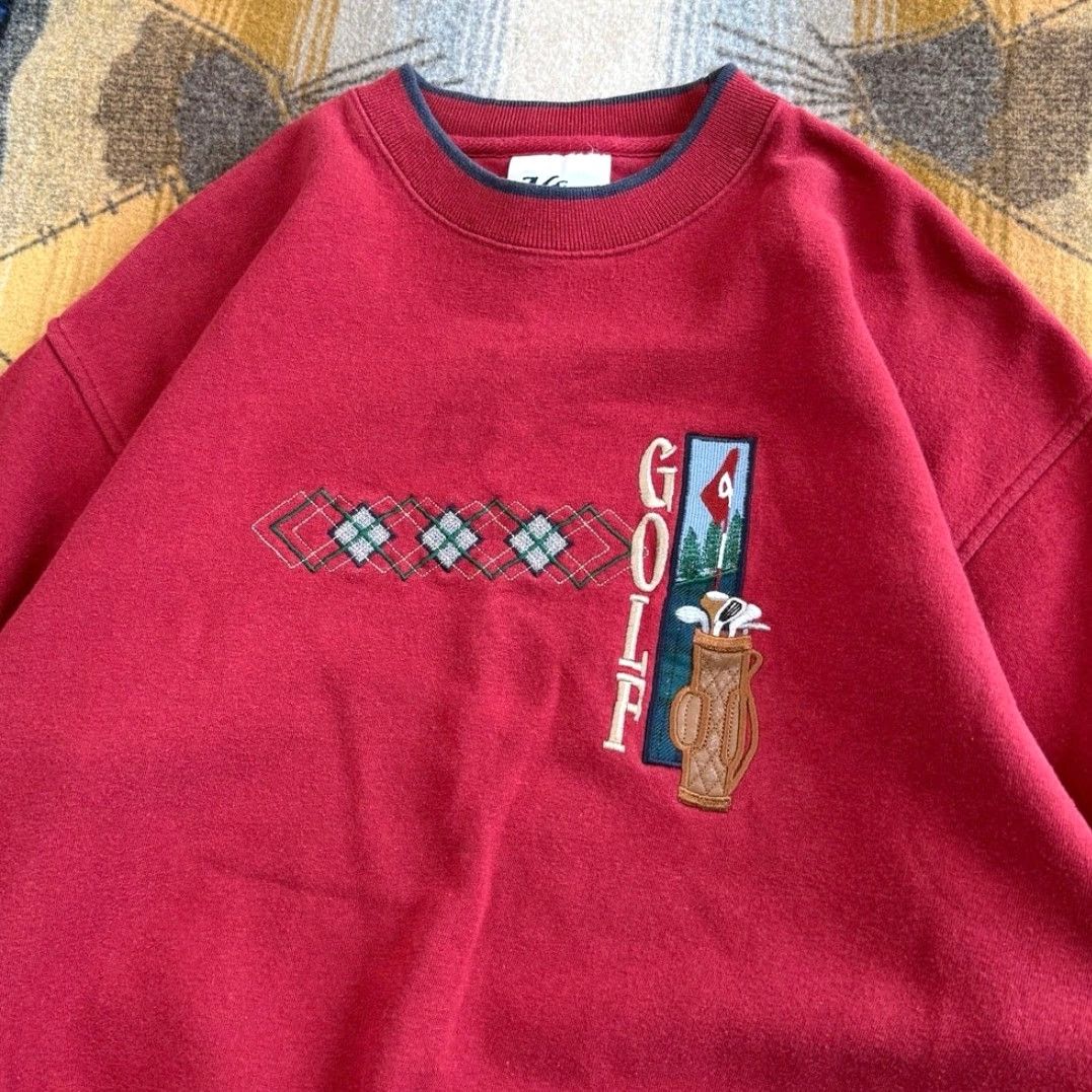 Vintage VINTAGE 90s Golf Golfing Embroidered Crewneck Sweatshirt M&C Sportswear Red Size M Men Crew Neck Long Sleeve Pullover Sweatshirt Vintage Grandpa Boy? Size US M / EU 48-50 / 2 - 2 Thumbnail
