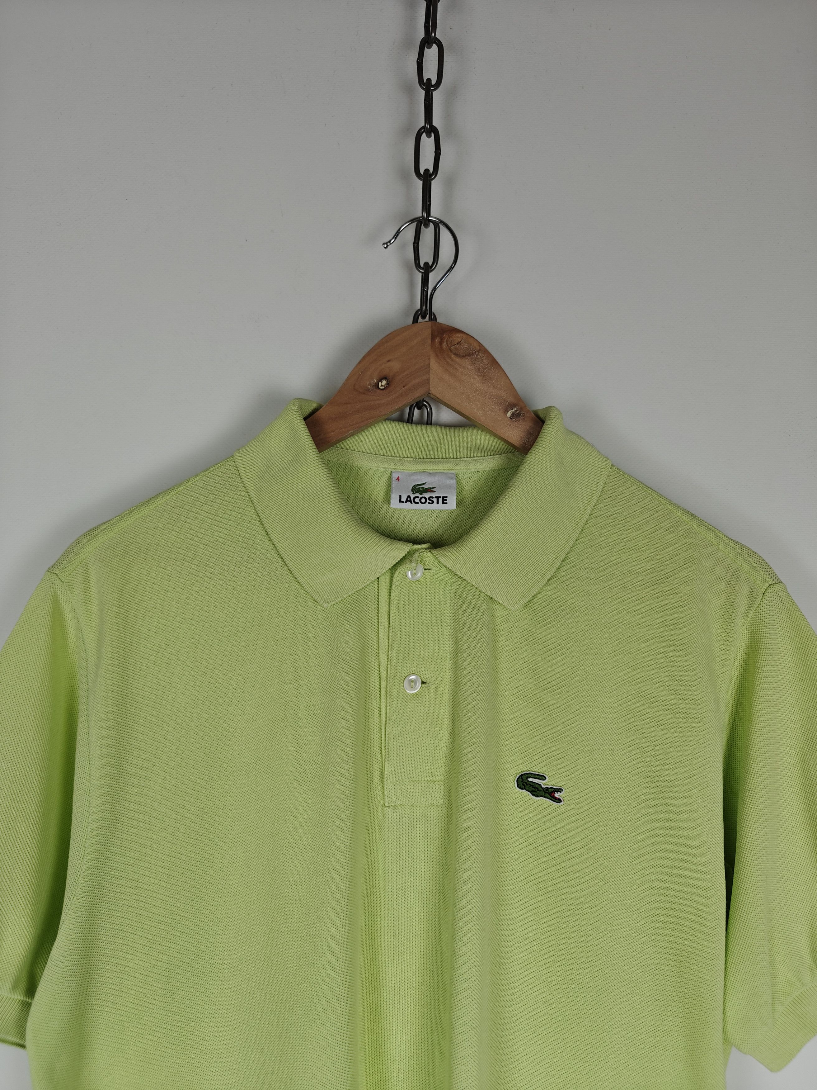 Lacoste Lacoste Basic Polo T-Shirt Collared Chest Logo Green M Size US M / EU 48-50 / 2 - 2 Thumbnail