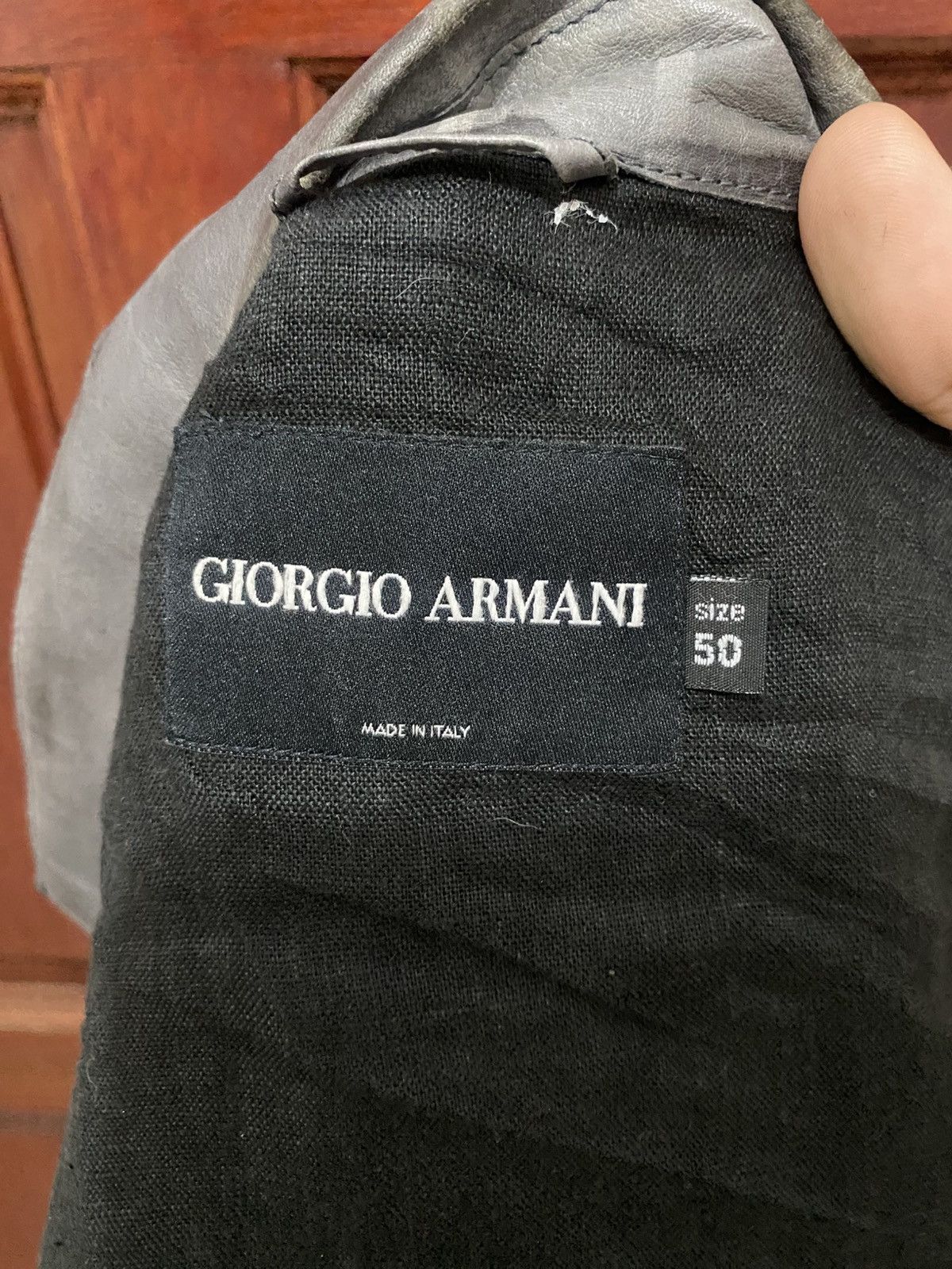Giorgio Armani Giorgio Armani Borgo 21 Leather Kangaroo Stripe Jacket Size US M / EU 48-50 / 2 - 9 Thumbnail