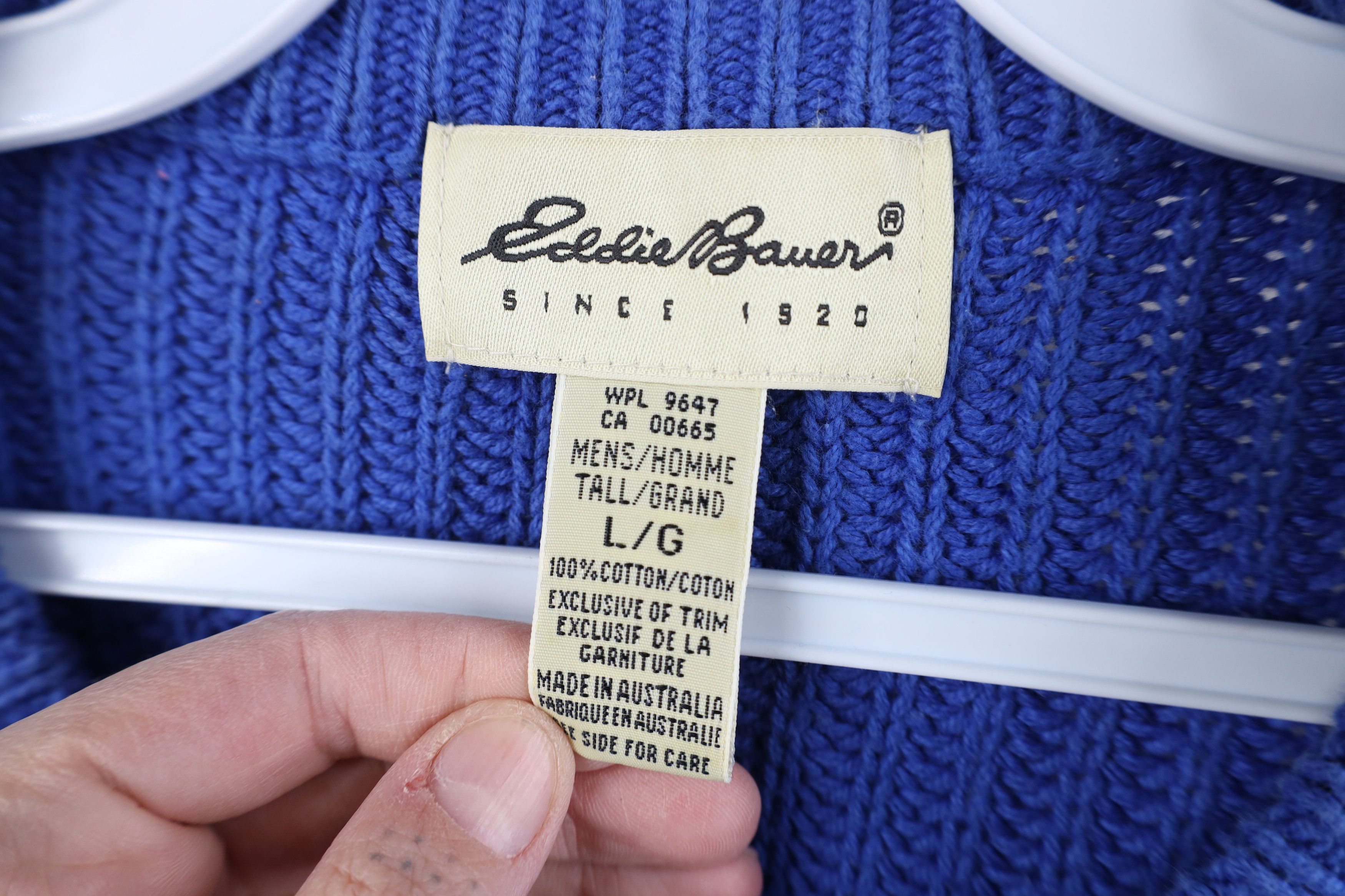 Eddie Bauer Vintage 90s Eddie Bauer Cotton Ribbed Knit Sweater Size US L / EU 52-54 / 3 - 10 Thumbnail