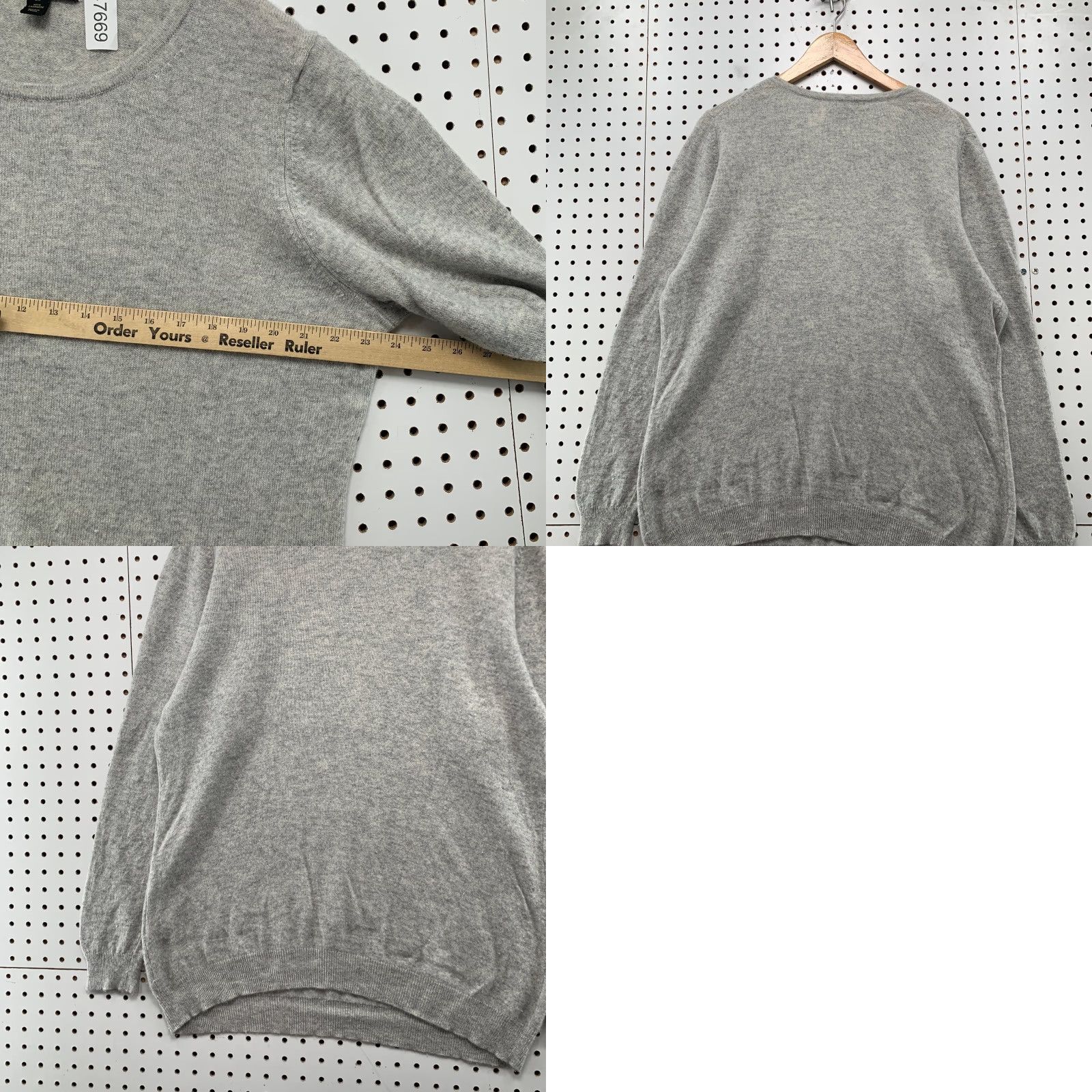 Charter Club Charter Club Sweater 2X Gray Cashmere Pullover Womens Dolman Knit Round Neck Long Sleeve Casual Winter Fall Spring Pullover Vintage No Size XXL / US 16-18 / IT 52-54 - 9 Thumbnail