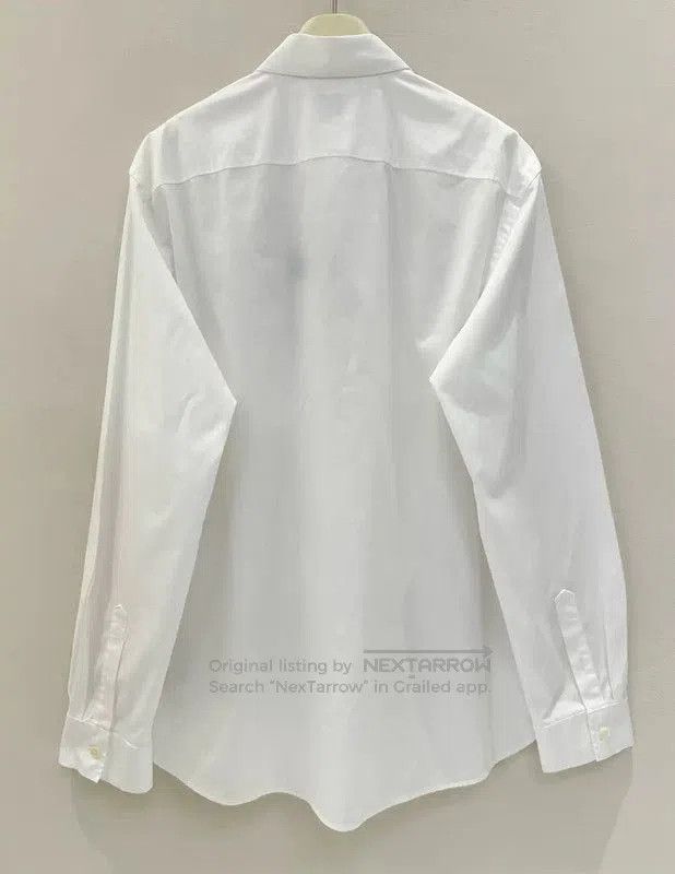 Burberry Burberry White Cotton Logo Long Sleeve Shirt. Size US XL / EU 56 / 4 - 2 Thumbnail