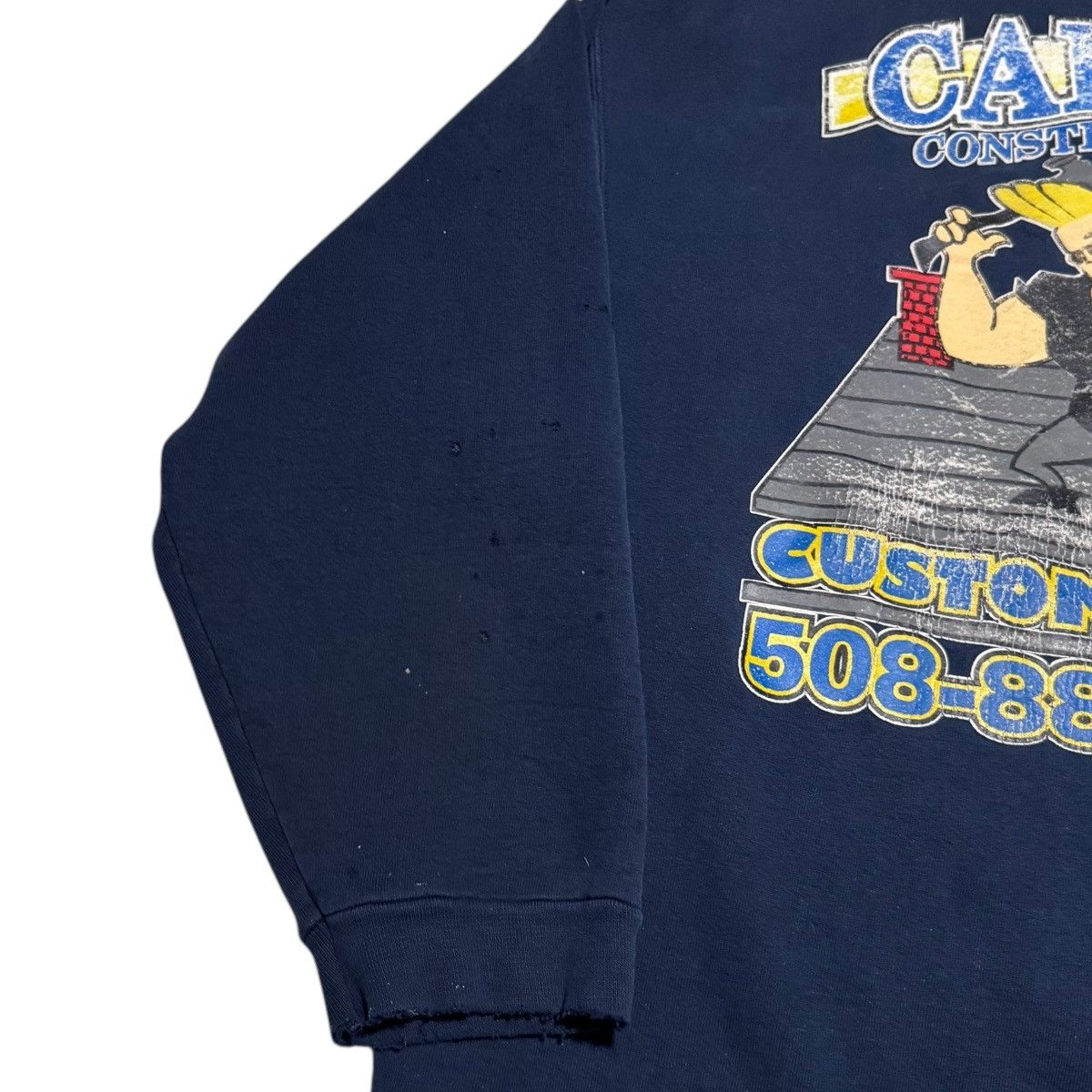 Vintage Vintage Johnny Bravo Construction Distressed Sweatshirt XL Size US XL / EU 56 / 4 - 3 Thumbnail