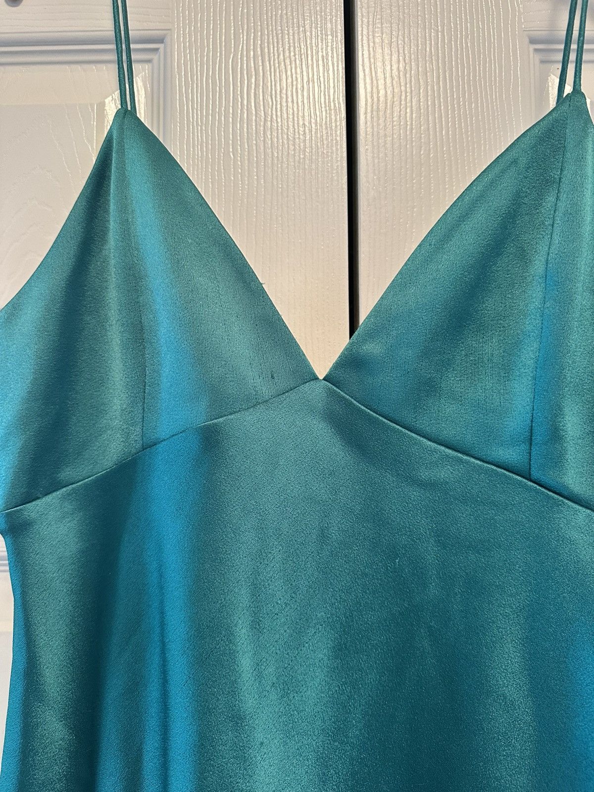 Alice + Olivia ALICE + OLIVIA JULIETTA MINI SLIP DRESS EMERALD GREEN SIZE 8 Size M / US 6-8 / IT 42-44 - 7 Thumbnail