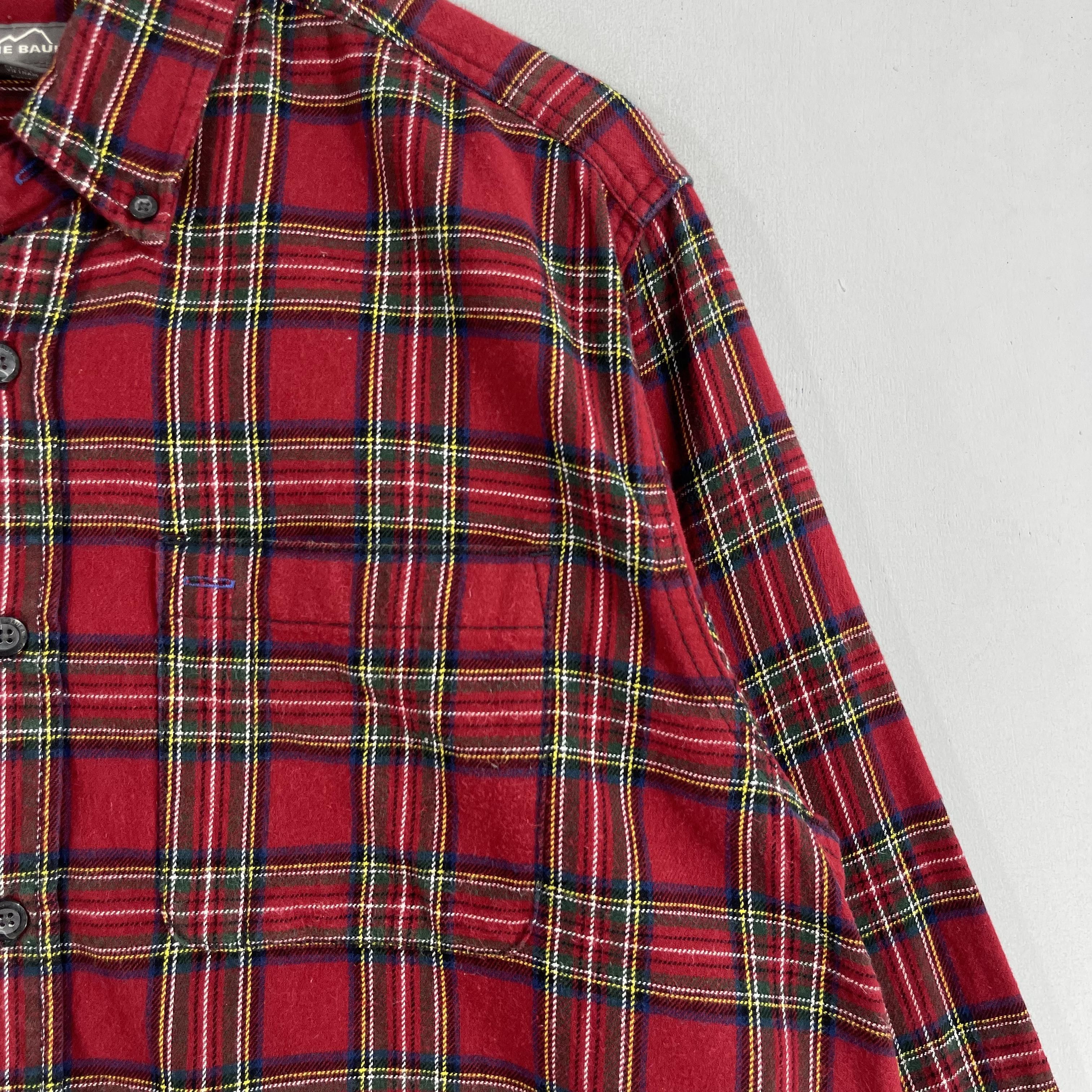 Eddie Bauer × Flannel Vintage EDDIE BAUER Plaid Tartan Red Flannel Button Up Shirt Size US L / EU 52-54 / 3 - 3 Thumbnail