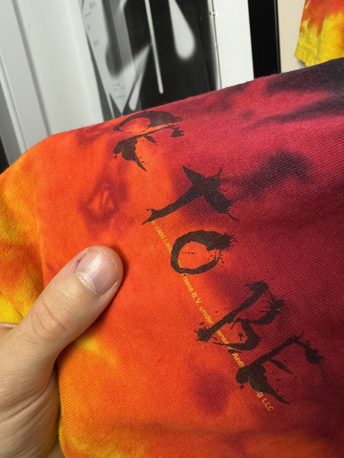 Band Tees Vintage liquid blue ACDC tie dye band tee rare flame rock Size US L / EU 52-54 / 3 - 5 Thumbnail