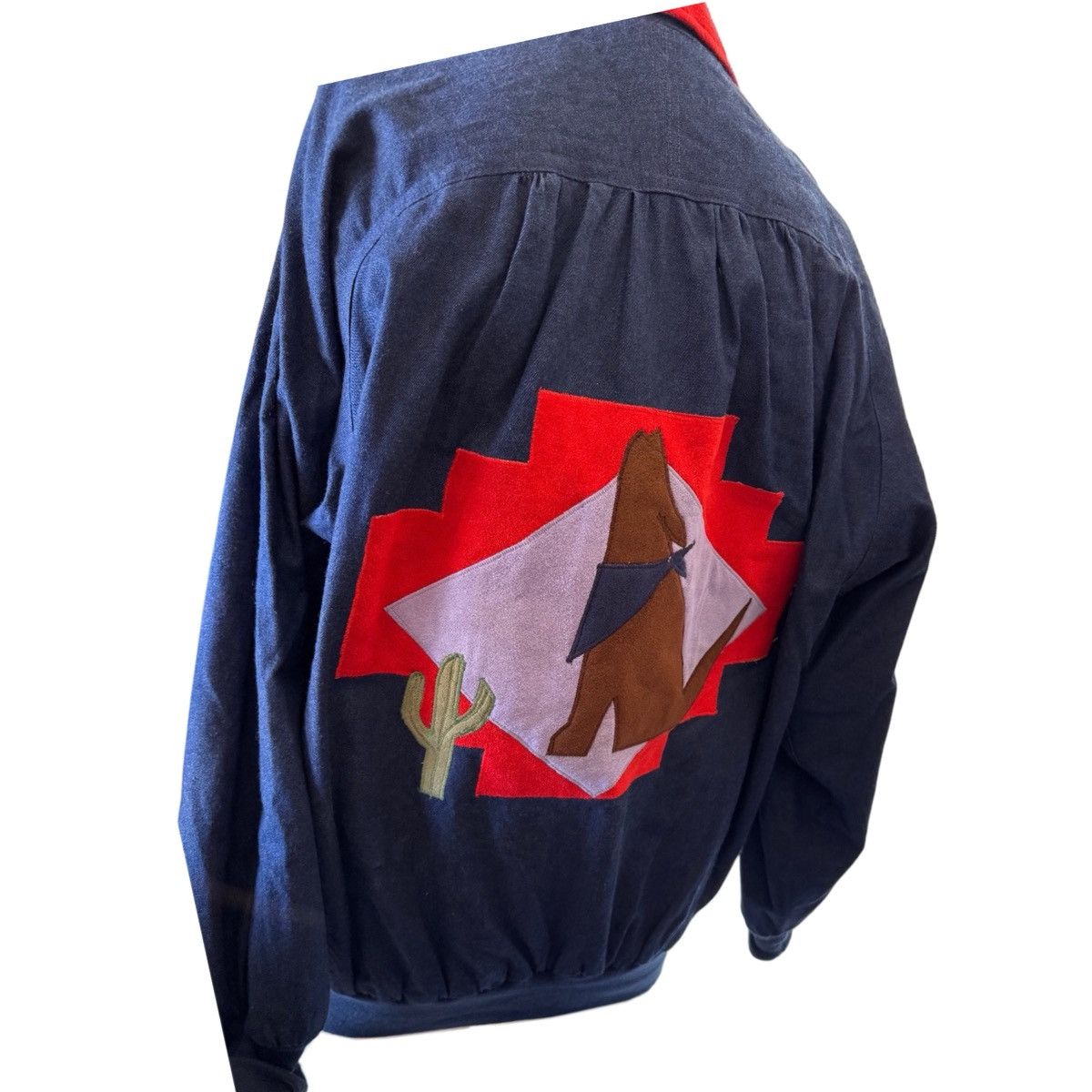 Other Vintage 90s jacket blue southwestern coyote chili pepper Size L / US 10 / IT 46 - 2 Thumbnail
