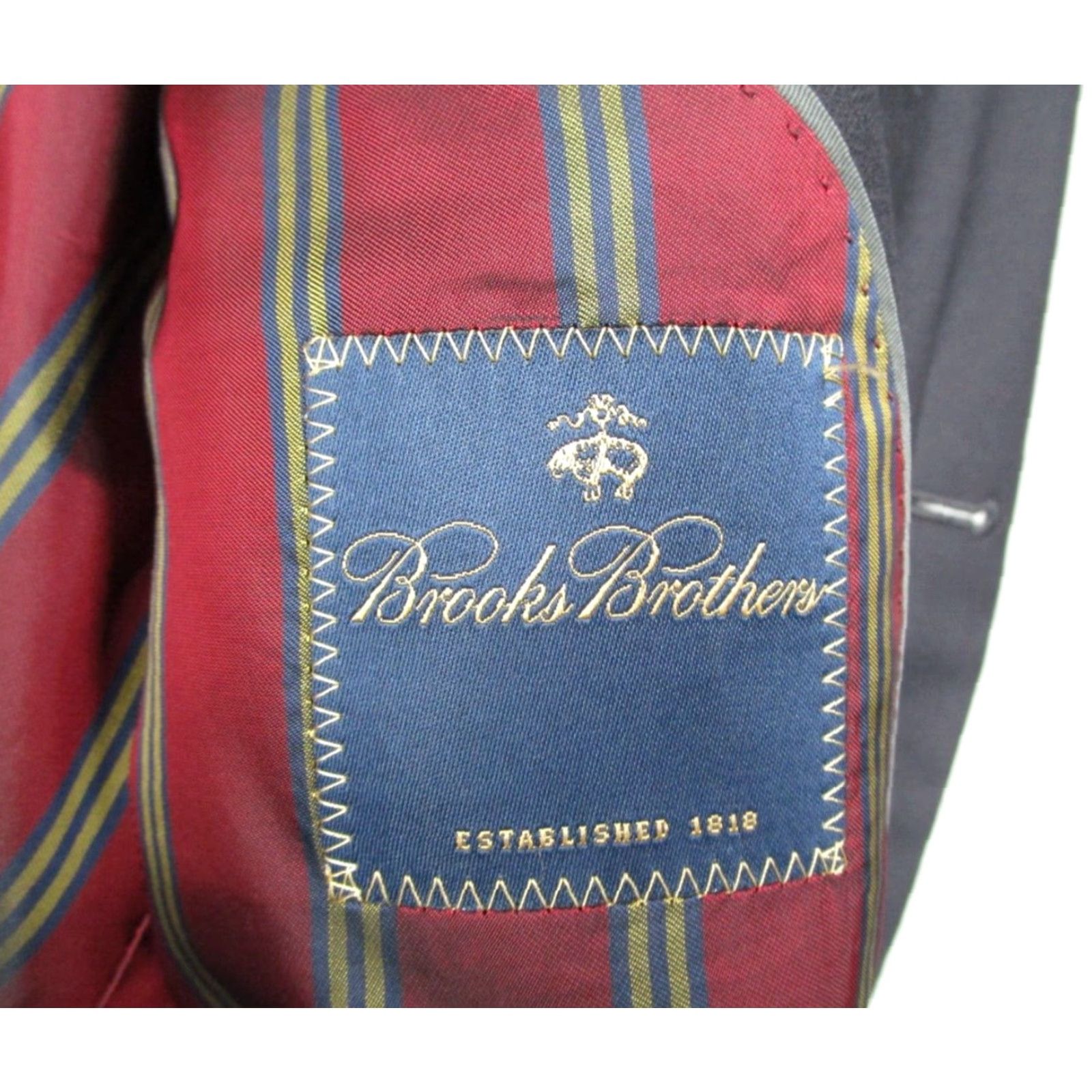 Brooks Brothers Brooks Brothers Jacket Mens 44 Long Blue Wool Blazer 2 Button Double Vent Size 44R - 2 Thumbnail