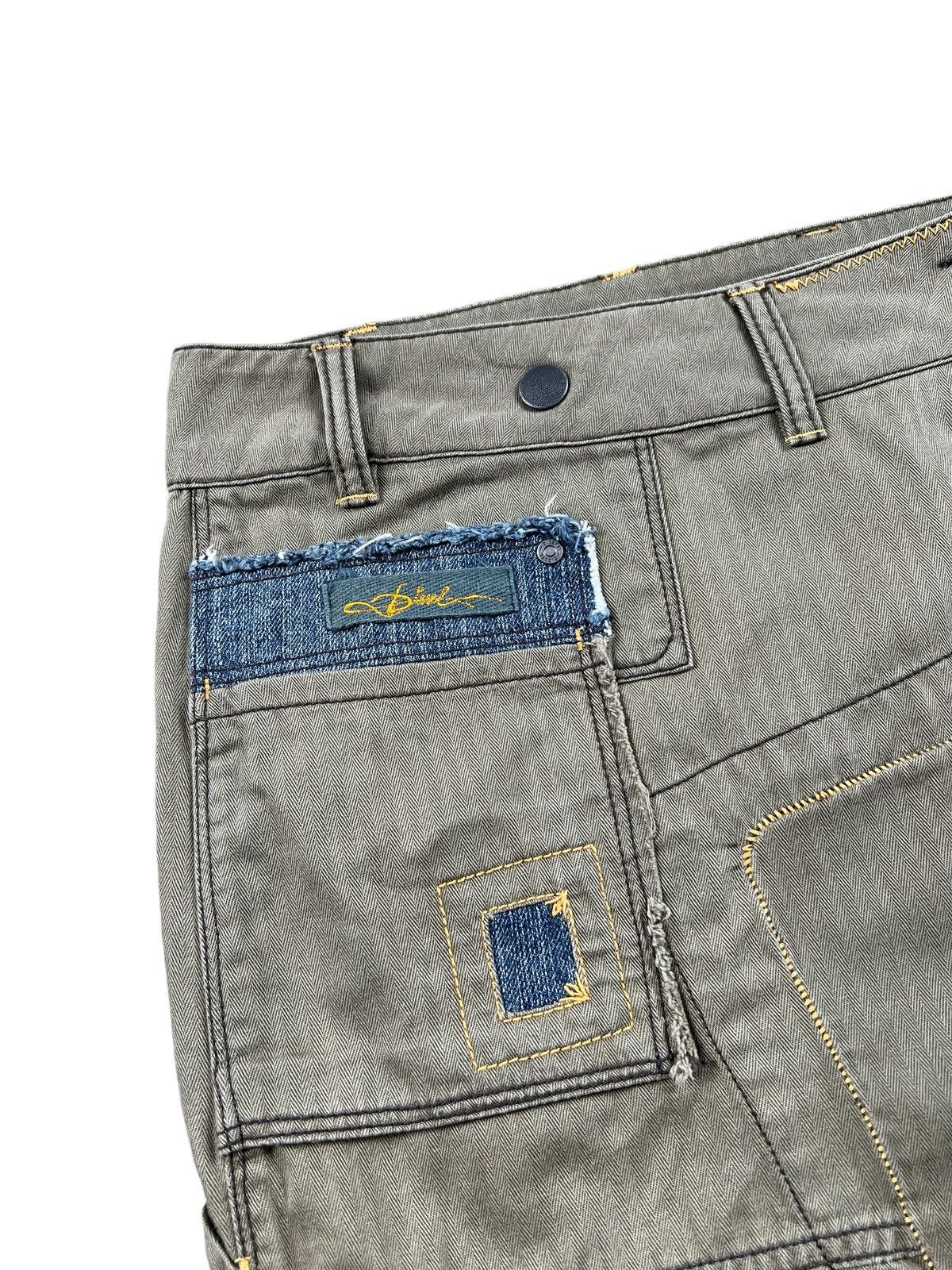 Diesel × Diesel Black Gold × Vintage Y2K Diesel Rebuilt Herringbone Twill Mini Skirt Size 30" / US 8 / IT 44 - 3 Thumbnail
