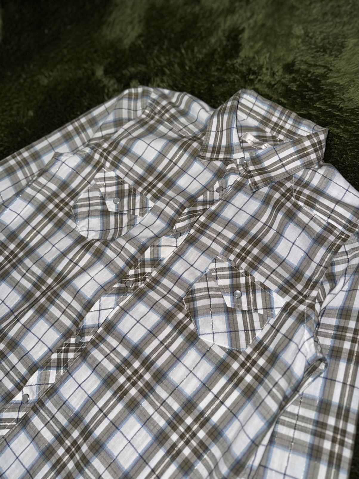 United Arrows [40] United Arrows GLR Glitter Check Western Shirt Size US S / EU 44-46 / 1 - 2 Thumbnail