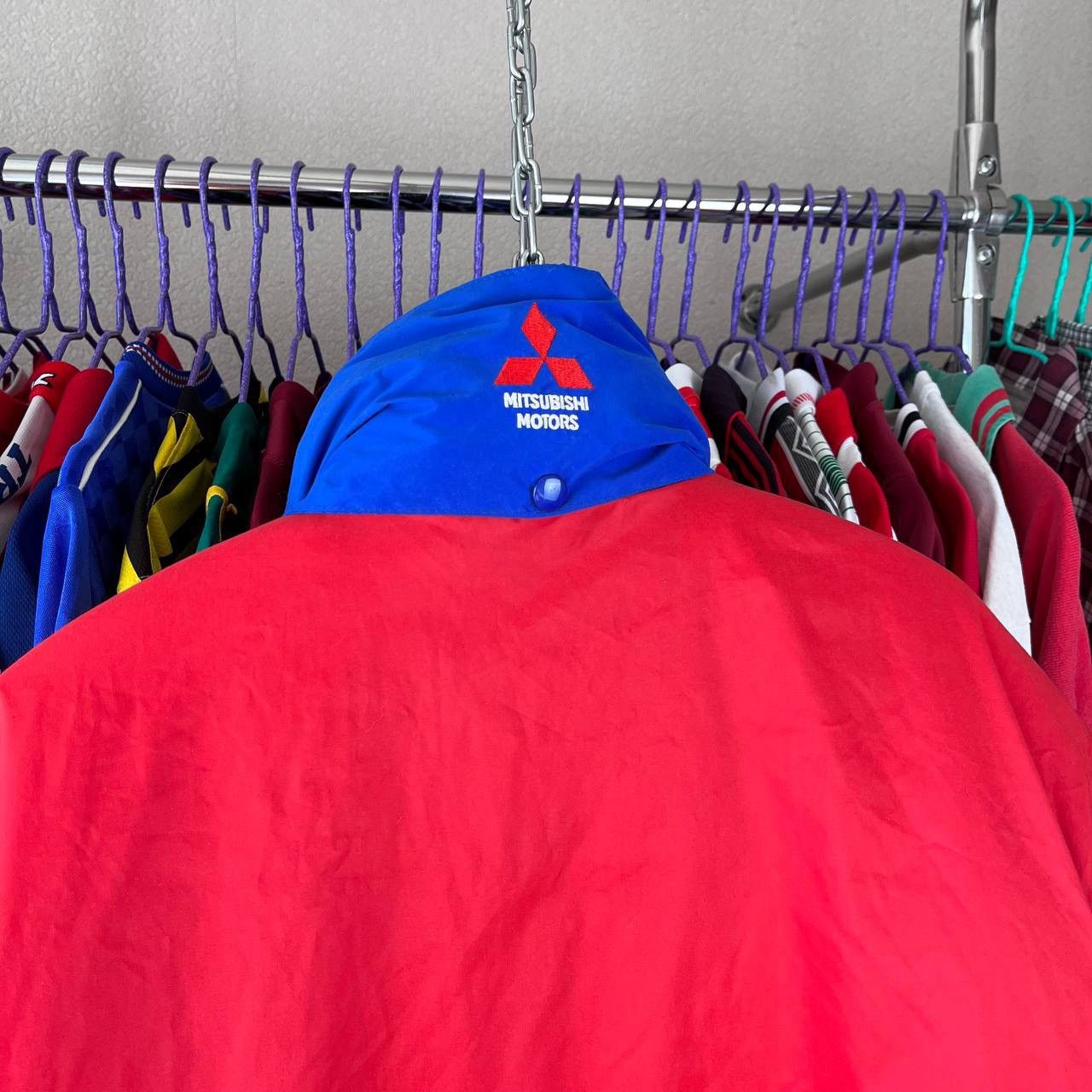 Japanese Brand × Vintage Vintage 90s Mitsubishi Motors Parka Coat Racing Jacket Size US L / EU 52-54 / 3 - 4 Thumbnail