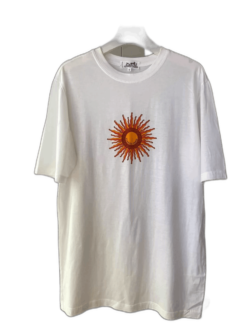 Hermes Hermes Short Sleeve TShirt with Sunflower Design-2506 Size S / US 4 / IT 40 - 1 Thumbnail