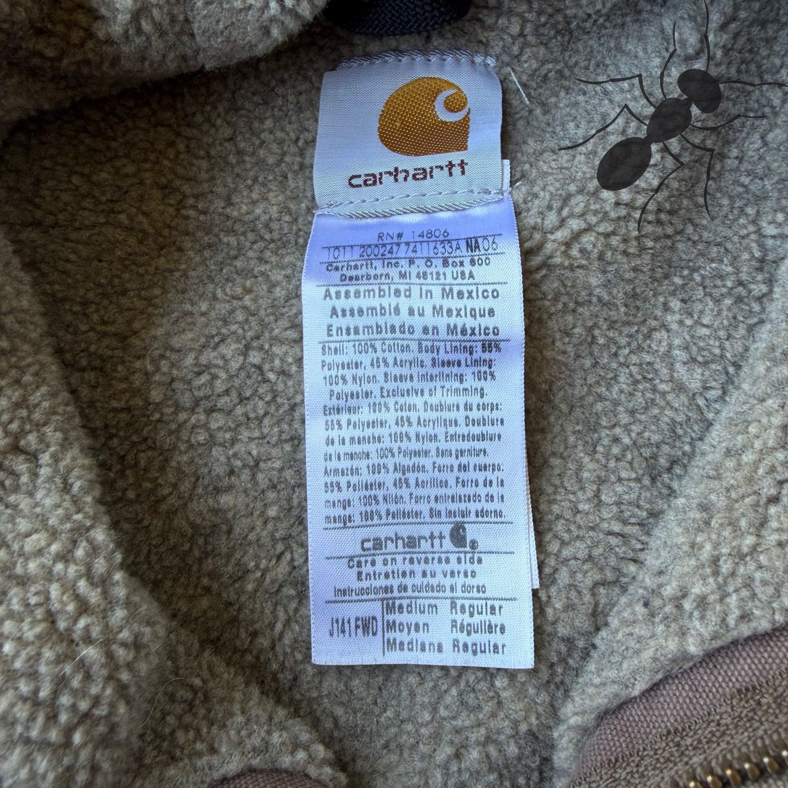 Carhartt × Vintage Carhartt J141 FWD brown Sierra Sherpa work wear jacket Size US M / EU 48-50 / 2 - 5 Thumbnail