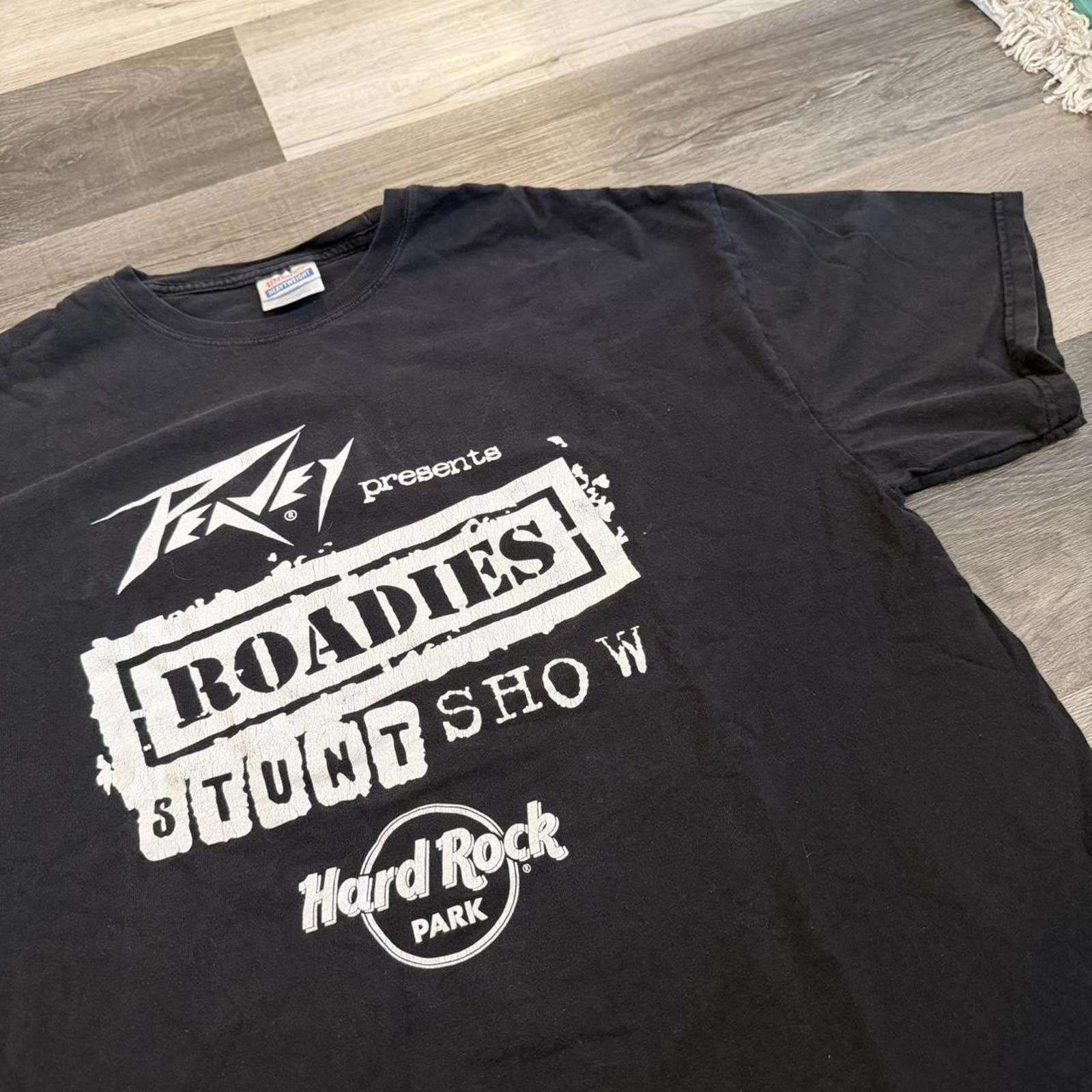 Hanes Vintage peavey roadies stunt show hard rock park t shirt 00s Size US XL / EU 56 / 4 - 1 Thumbnail