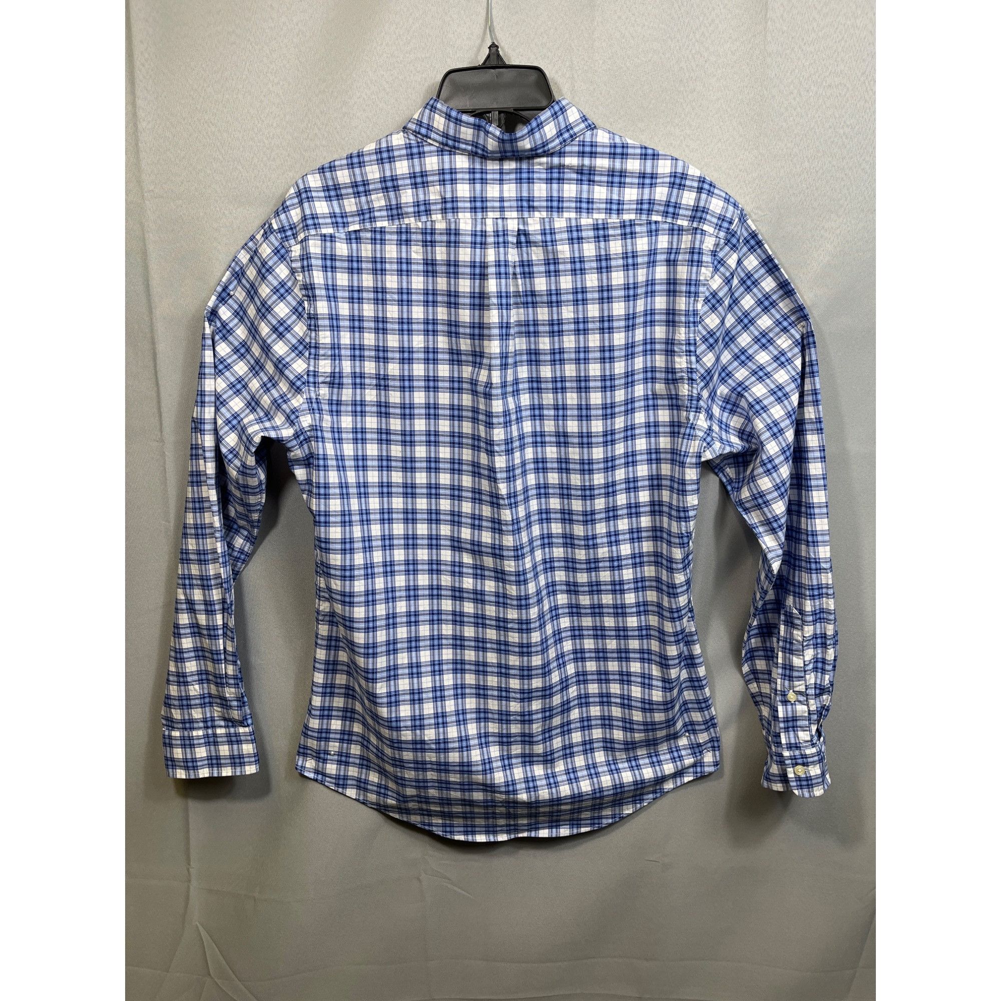 Ralph Lauren Ralph Lauren SKU 7540 Mens Blue and White Plaid Dress Shirt Size US L / EU 52-54 / 3 - 2 Thumbnail