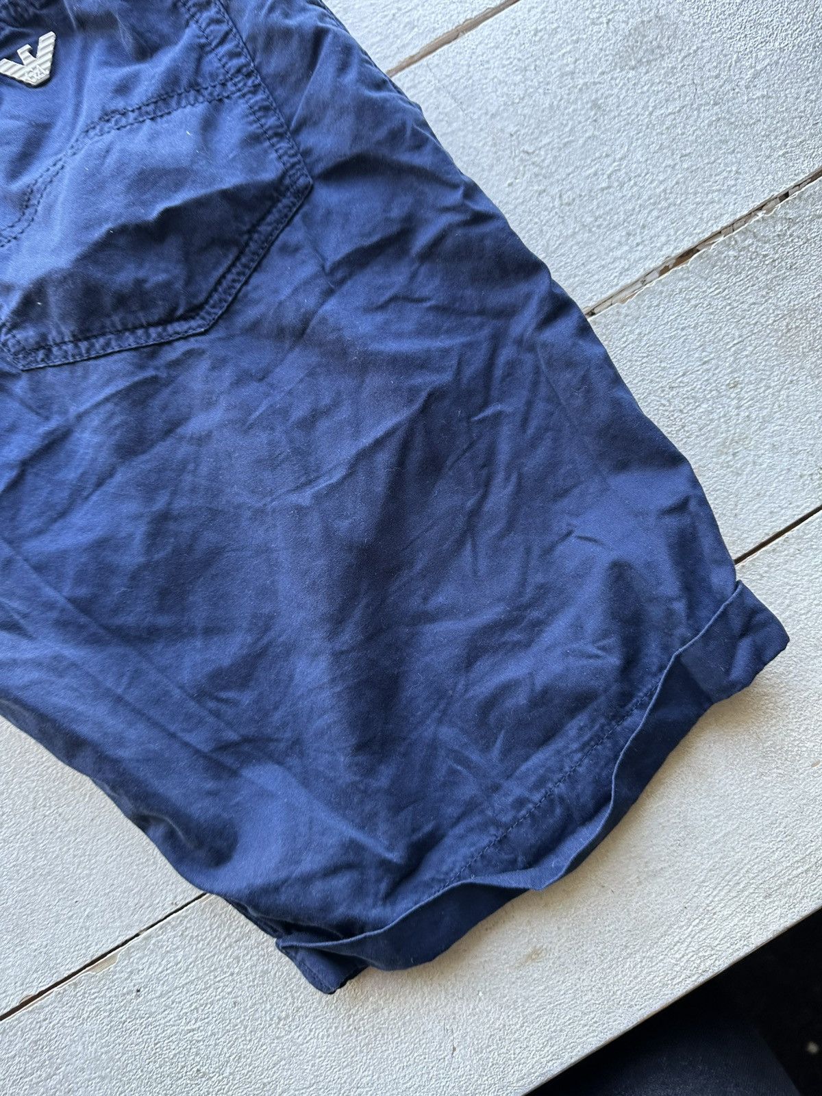 Armani VNTG 🚨 Y2K ARMANI JEANS shorts Streetwear blue LUXURY MEN Size US 36 / EU 52 - 5 Thumbnail