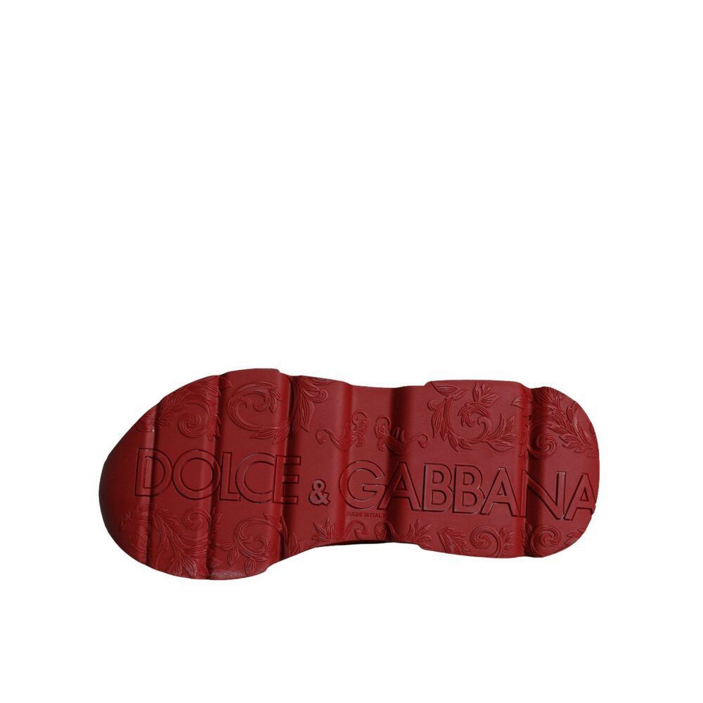 Dolce & Gabbana Dolce & Gabbana Red Leather Daymaster Low Top Sneakers Shoes Size US 7 / EU 40 - 6 Thumbnail