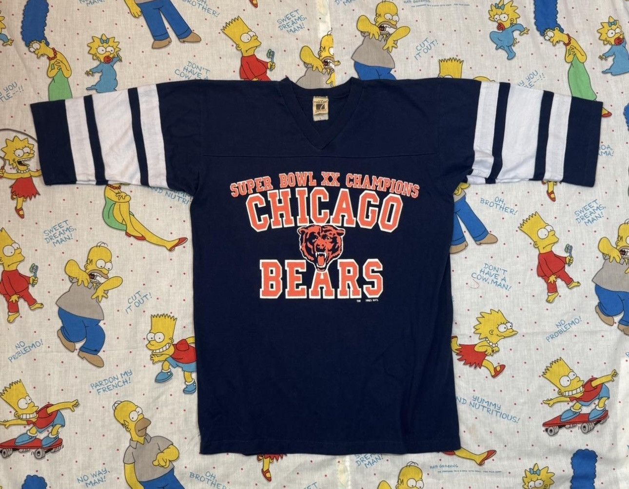 Vintage Vintage 1985 Chicago Bears Super Bowl Championship Shirt Size US L / EU 52-54 / 3 - 3 Thumbnail