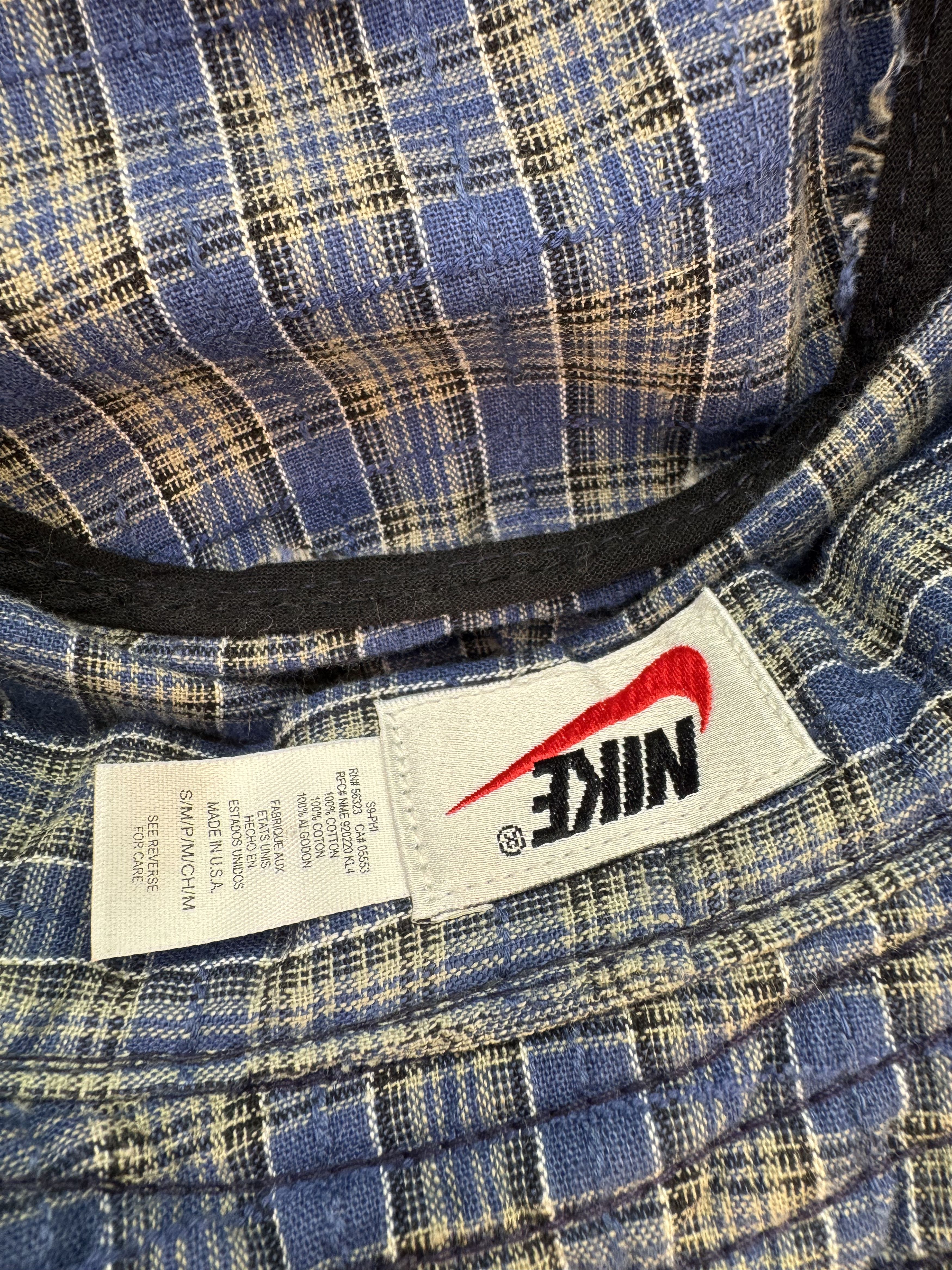 Nike Vintage 90's Nike Plaid Bucket Hat Size ONE SIZE - 9 Thumbnail