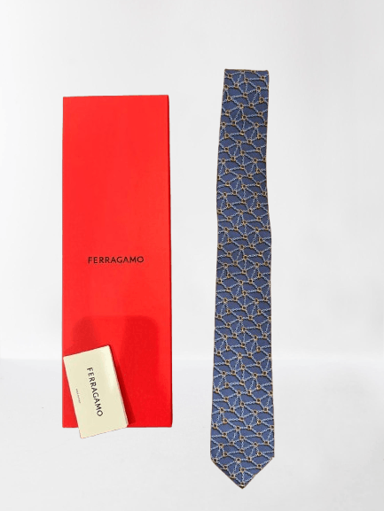 Salvatore Ferragamo o1s1rm1024 Size: OS / Silk Tie in Blue Size ONE SIZE - 1 Preview