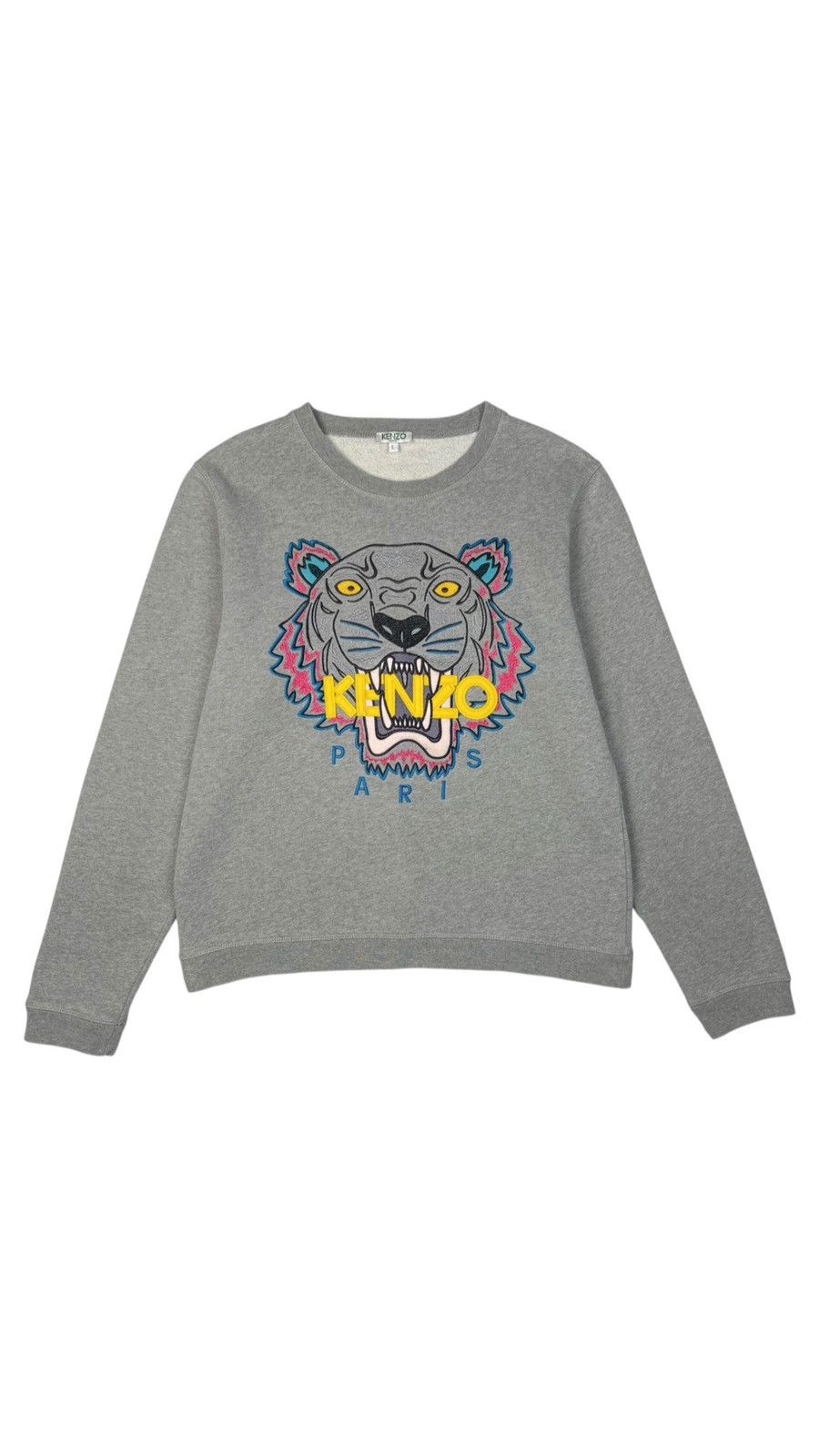 Kenzo Kenzo Paris Tiger-head Embroidery Sweatshirt Size L / US 10 / IT 46 - 1 Thumbnail
