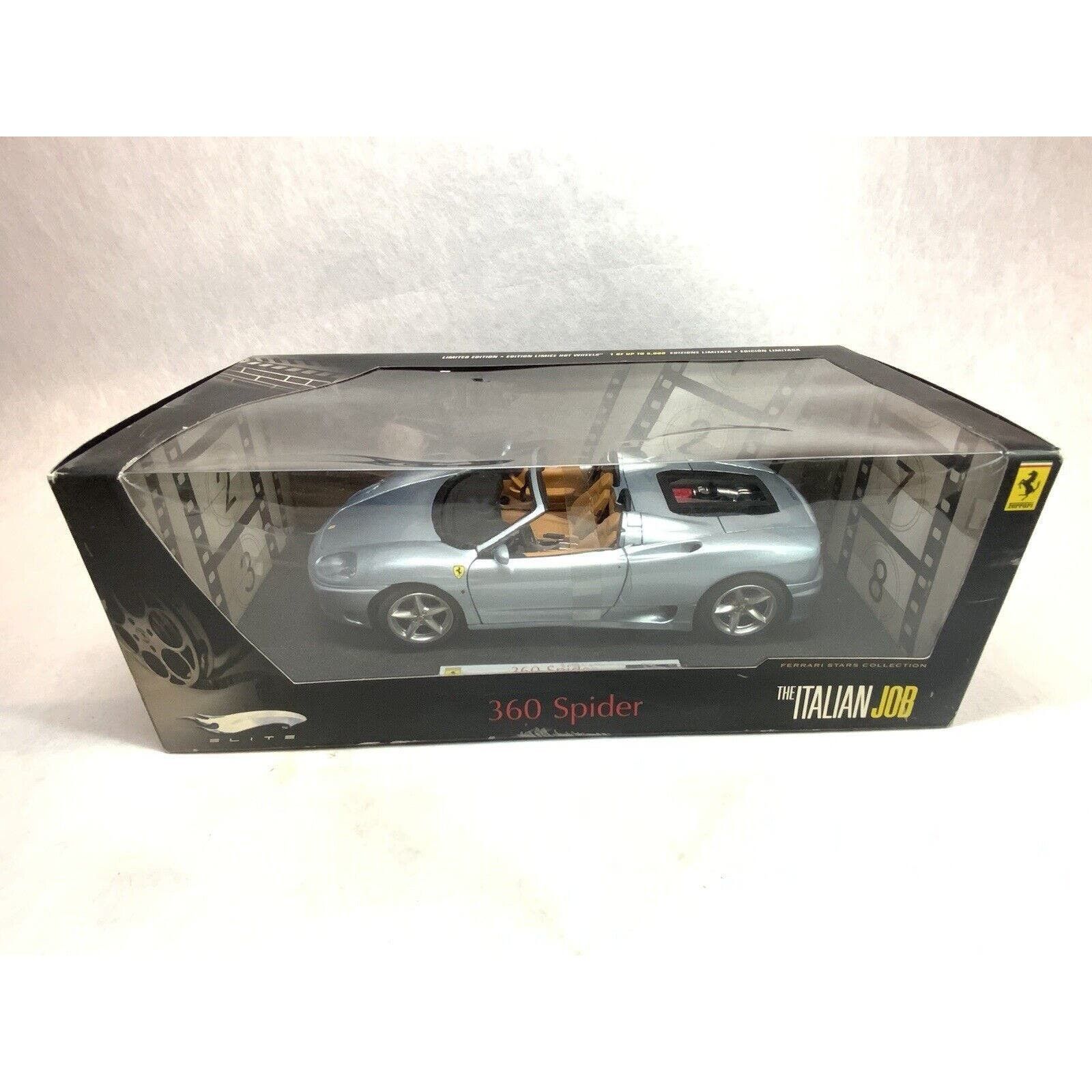 image of Hot Wheels Elite 1/18 Ferrari 360 Spider - The Italian Job in Blue, Men's