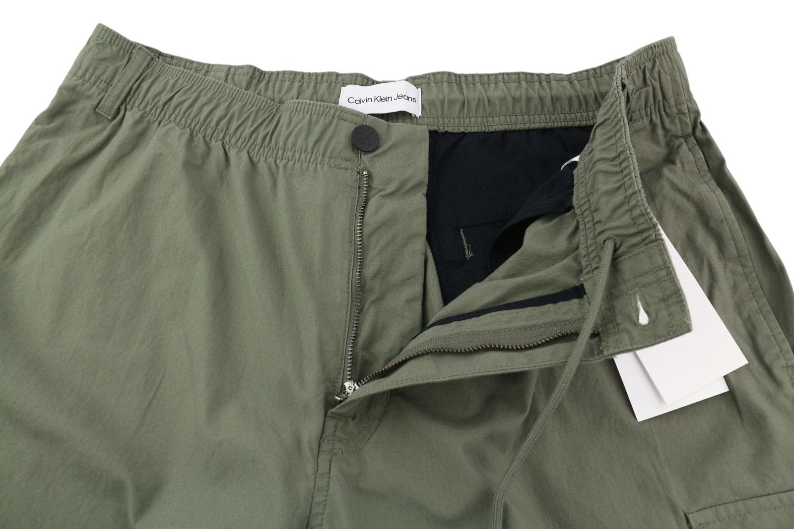 Calvin Klein ESSENTIAL REGULAR M Green Cargo Waist Logo Trousers 85164 Size US 34 / EU 50 - 4 Thumbnail