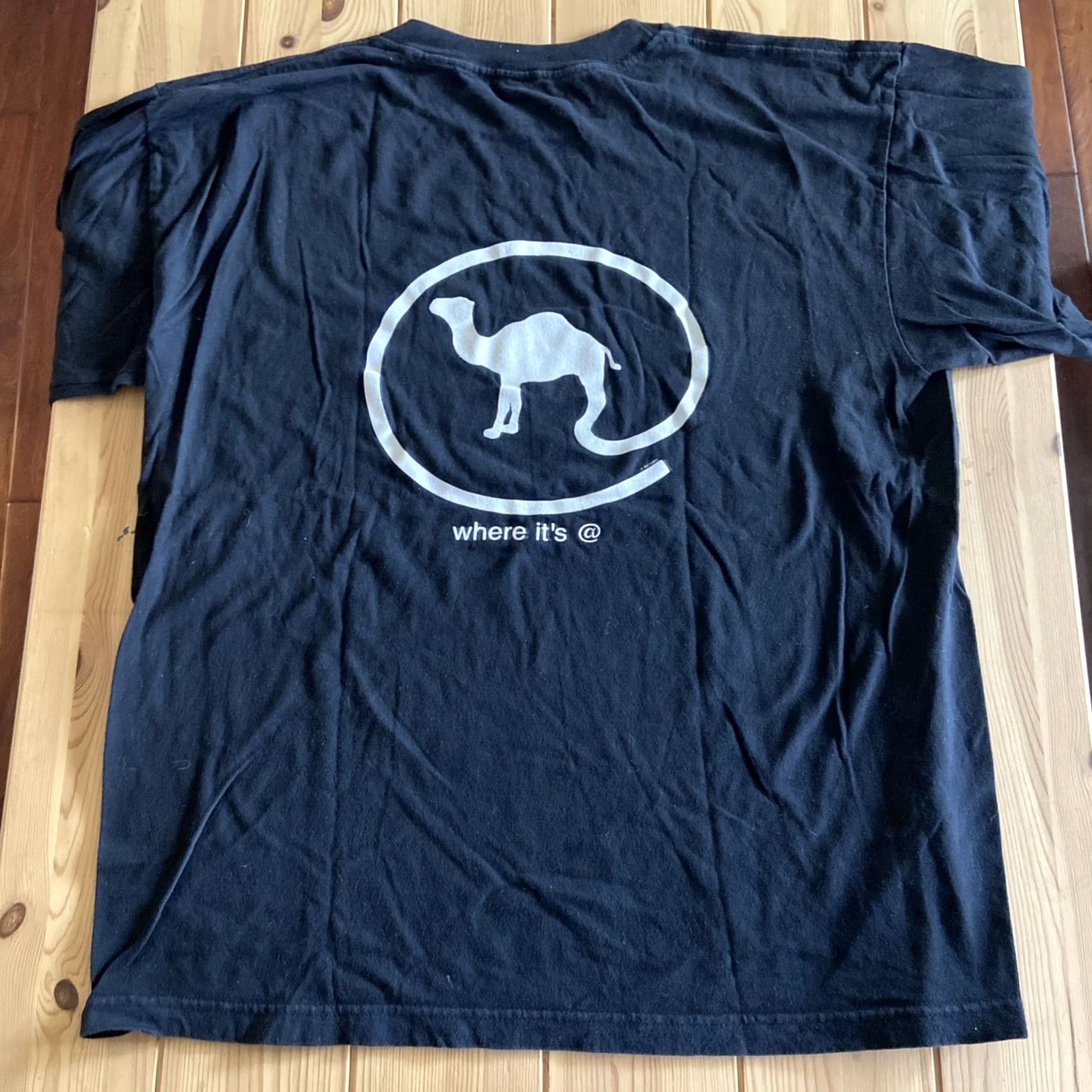 Camel VINTAGE Camel Cigarette Smokes-Where its at-Black T Shirt XL Mens Womens 1997 90s Graphic Tee Size XL / US 12-14 / IT 48-50 - 6 Thumbnail
