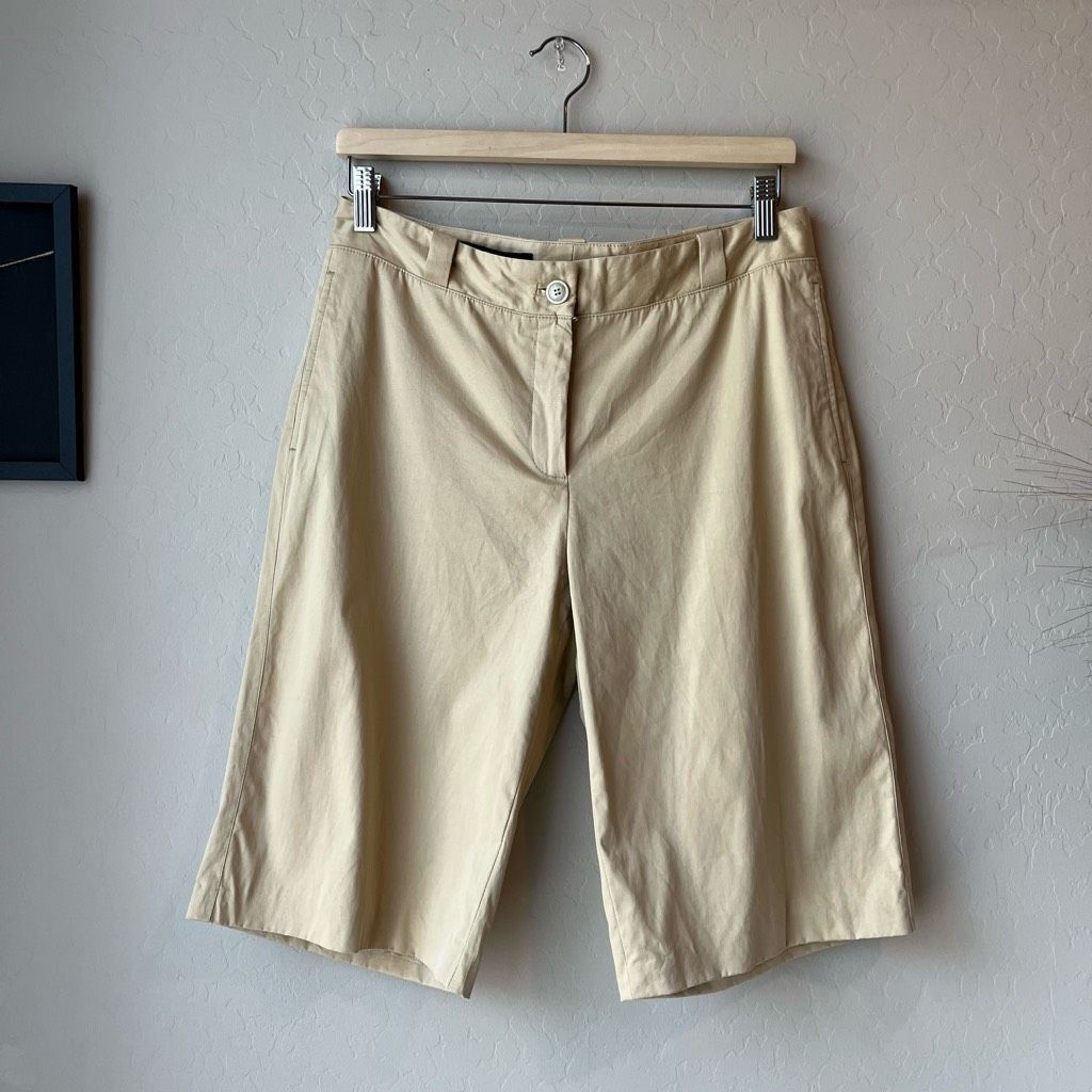 Loro Piana Bermuda Khaki Tan Knee Length Flat Front Cotton I