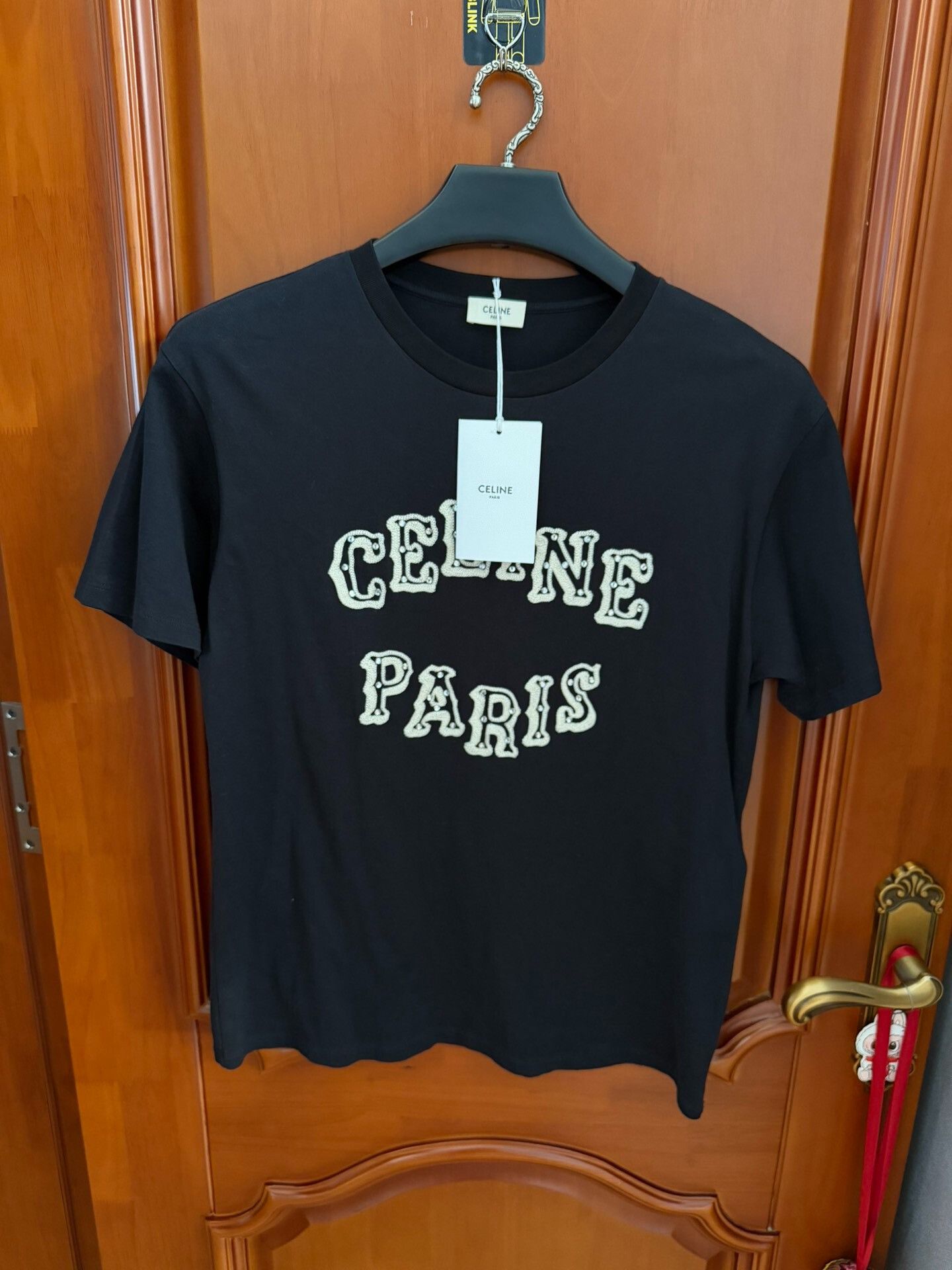 Celine Celine Rhinestone Logo T-Shirt S Size US S / EU 44-46 / 1 - 1 Thumbnail