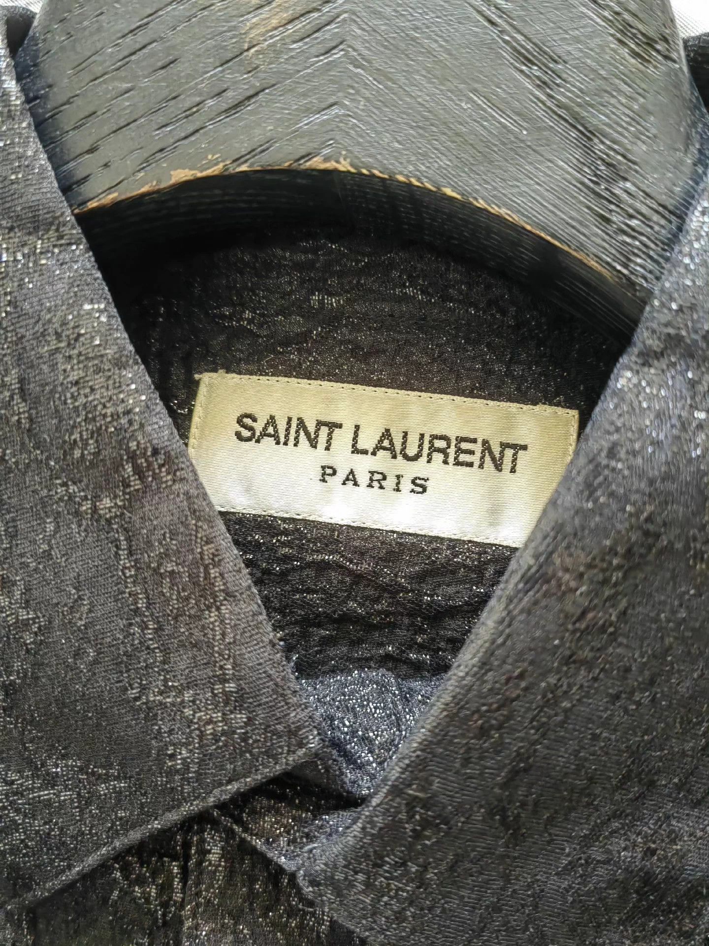 Saint Laurent Paris SLP 16fw snake-leopard texture shirt 38 sample Size US XXS / EU 40 - 3 Thumbnail