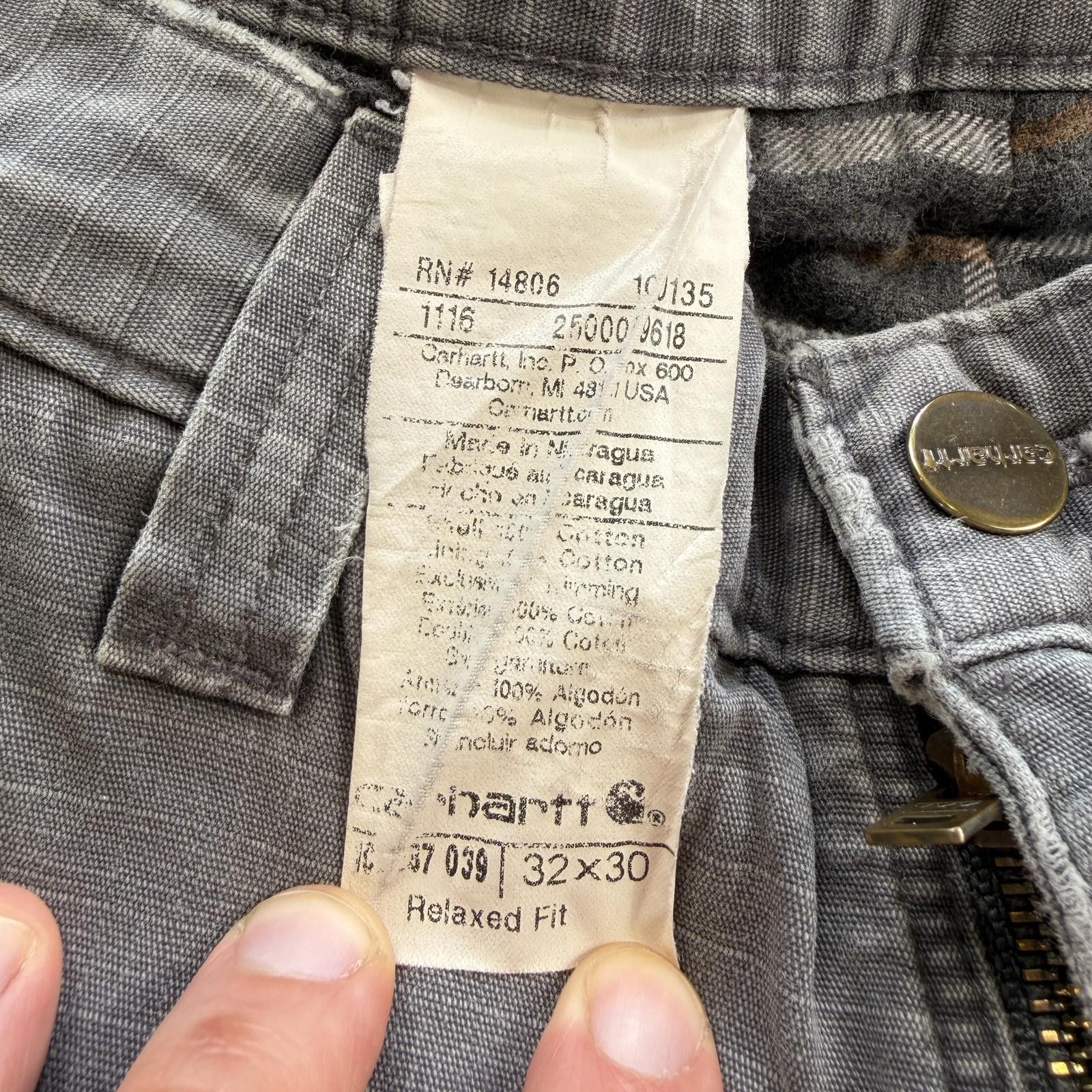 Carhartt Carhartt Double Knee Cargo Lined Pants 32x30 Grey Relaxed Size US 32 / EU 48 - 5 Thumbnail