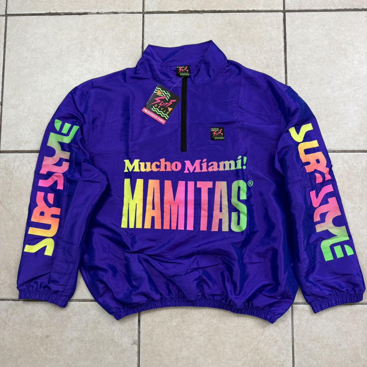 Other Surf Style Windbreaker Mucho Miami Mamitas Purples Zip Size US XL / EU 56 / 4 - 1 Thumbnail